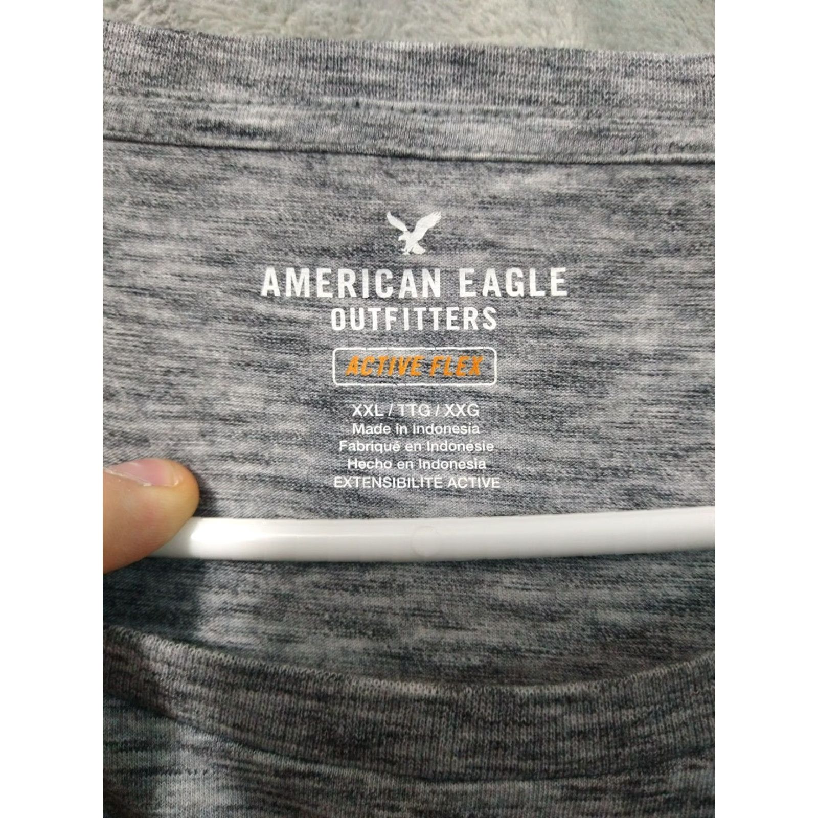 Vintage American Eagle Shirt Mens 2XL Gray Active Flex Graphic Short Sleeve Casual Size US XXL / EU 58 / 5 - 5 Thumbnail