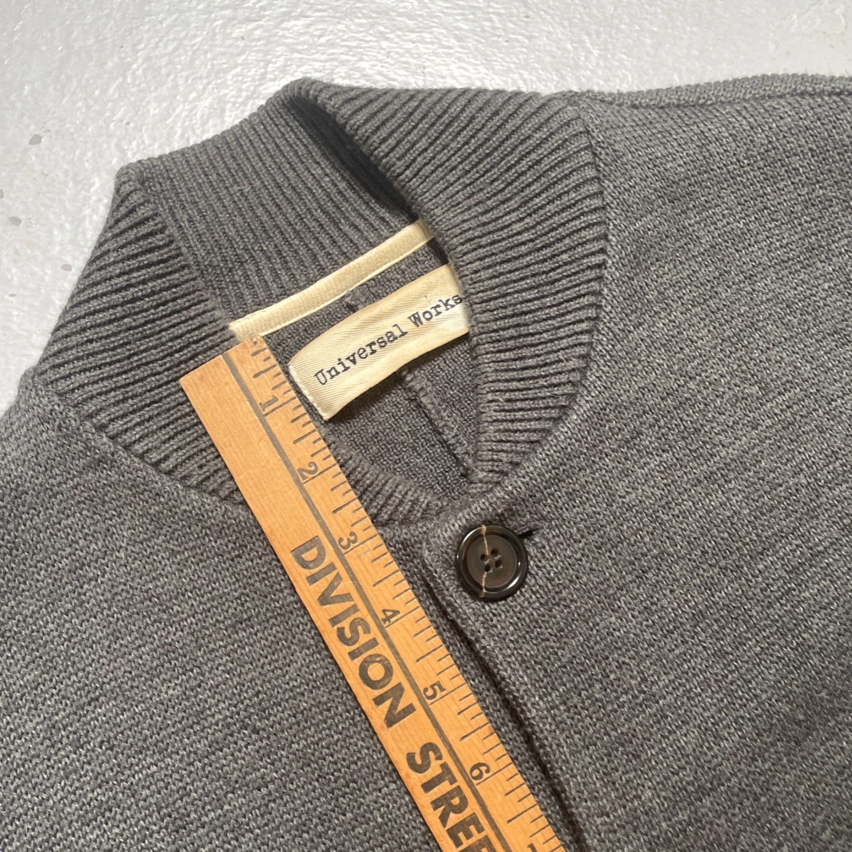 Universal Works VINTAGE Universal Works Merino Wool Blend Chore Style Cardigan Sweater Work Jacket M Gray Unisex Adults Mens Size US M / EU 48-50 / 2 - 4 Thumbnail