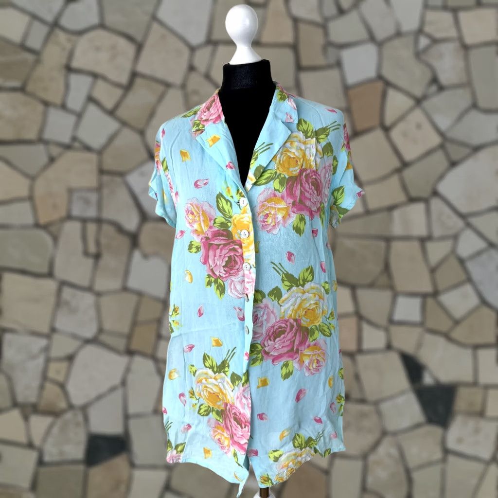Kenzo Kenzo Jungle womens tunic blouse Size 40 Blue Size S / US 4 / IT 40 - 1 Thumbnail