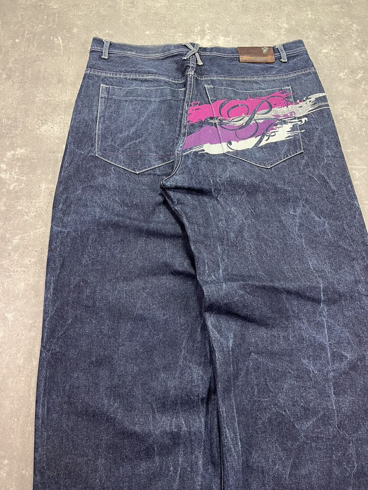 Phat Farm 2000s Y2K Phat Farm Washed Heavy Mega Baggy Denim Jeans 40 Size US 40 / EU 56 - 9 Thumbnail