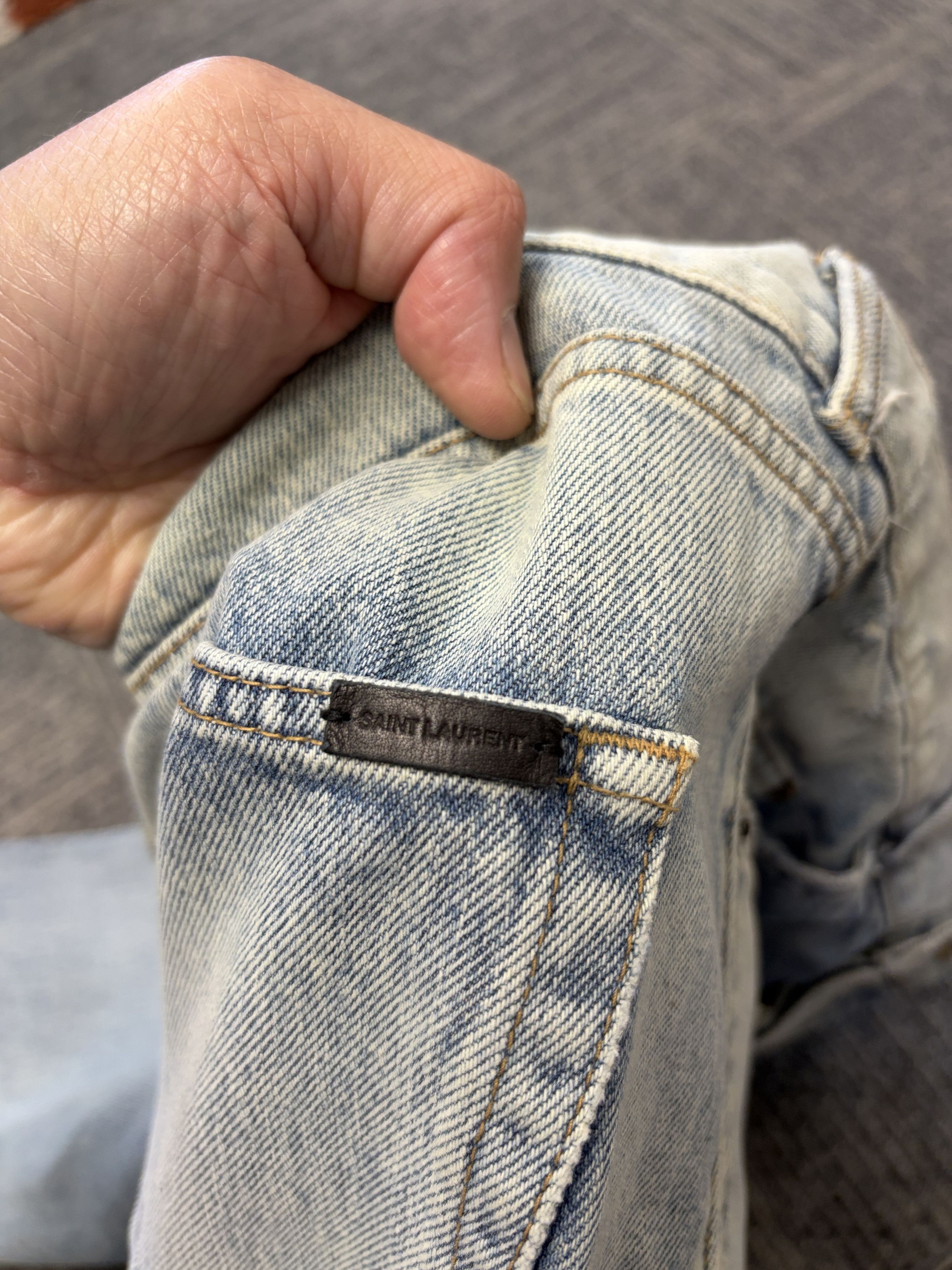 Saint Laurent Paris saint laurent D18 slim beat blue denim sz32 Size US 32 / EU 48 - 4 Thumbnail