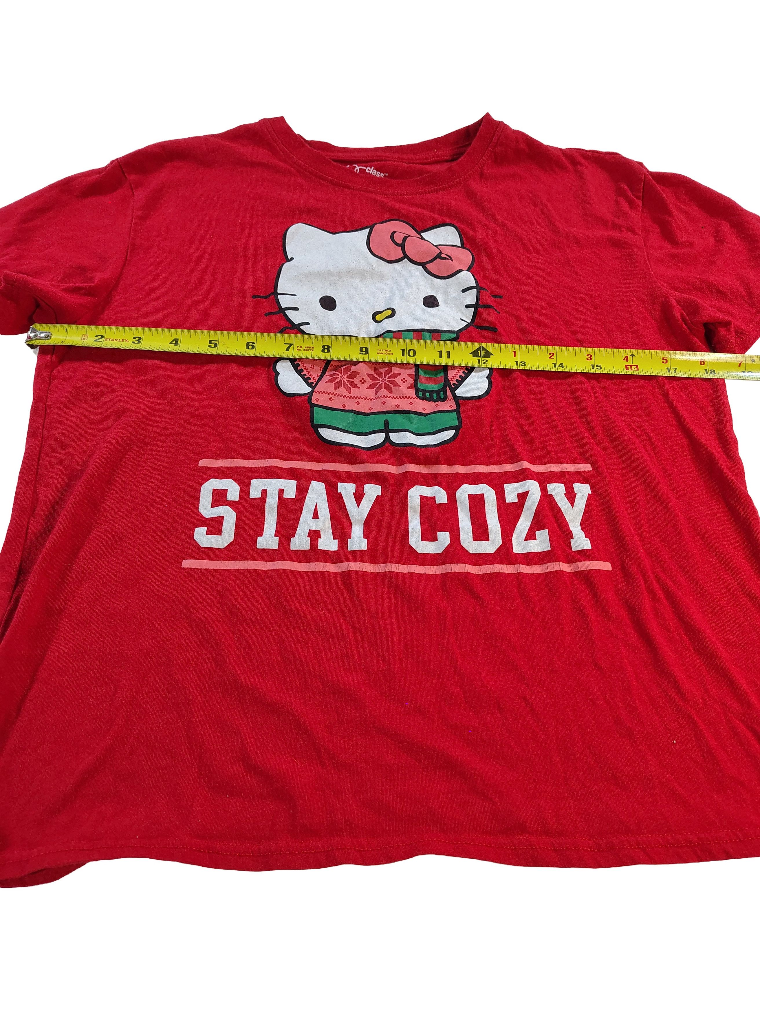 Other Women's Red Large Sanrio Hello Kitty Stay Cozy T-Shirt Size L / US 10 / IT 46 - 3 Thumbnail