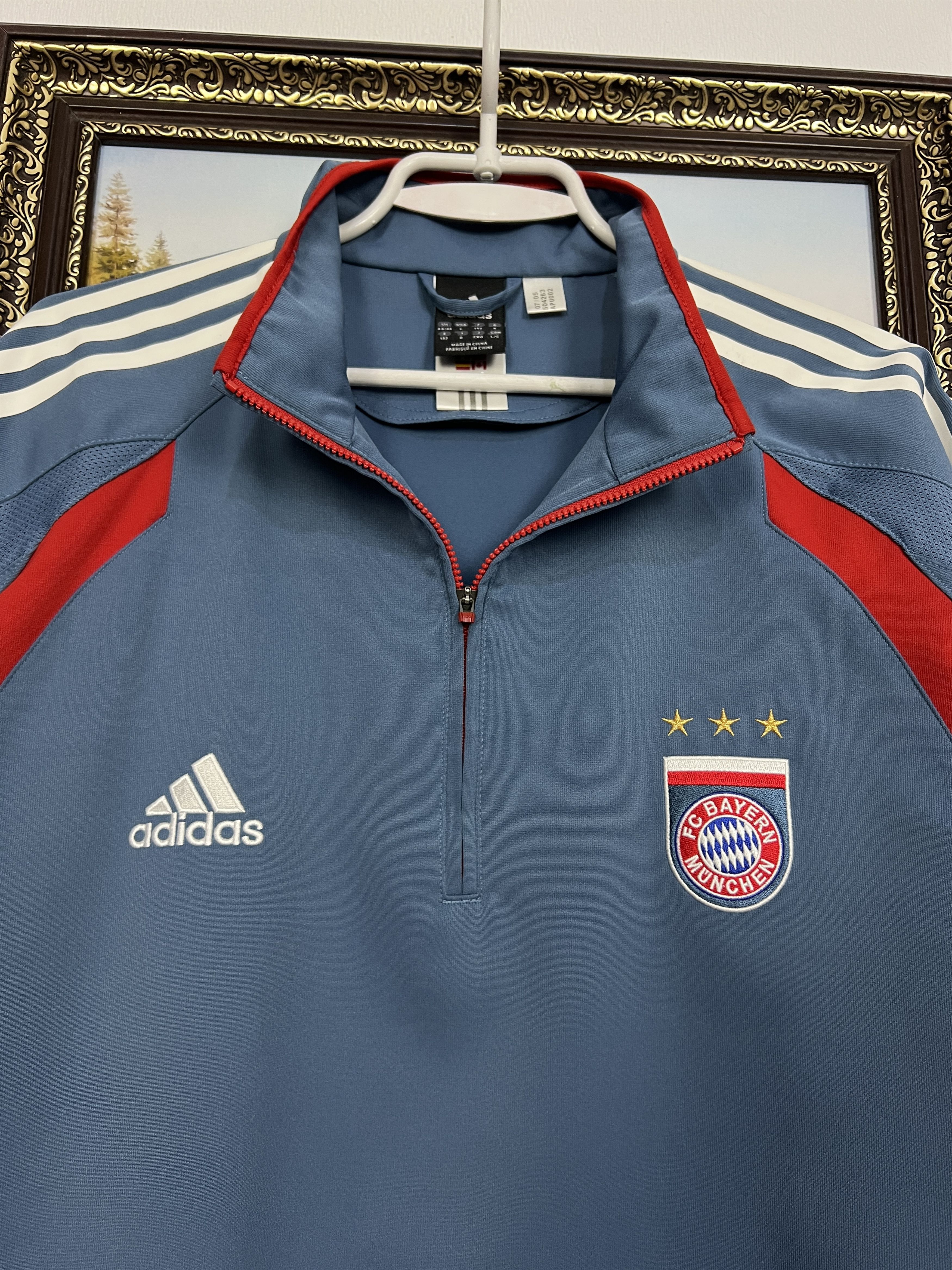 Adidas Bayern Munich Football Sweatshirt Soccer Jacket Track Top Size US L / EU 52-54 / 3 - 3 Thumbnail