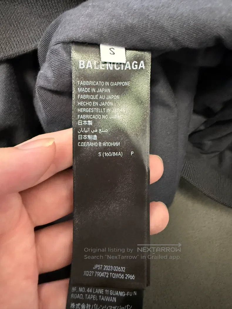 Balenciaga Balenciaga Back Letter Logo Retro Distressed Grey Denim Co Size US S / EU 44-46 / 1 - 4 Thumbnail