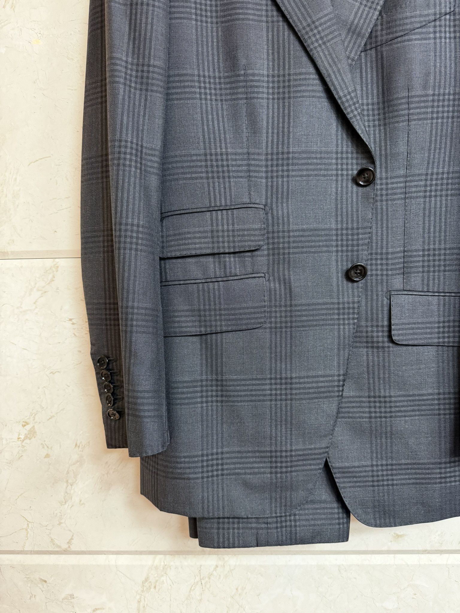 Tom Ford TOM FORD O’Connor Fit Grey Wool Glen Check Suit 38R Size 38R - 4 Thumbnail