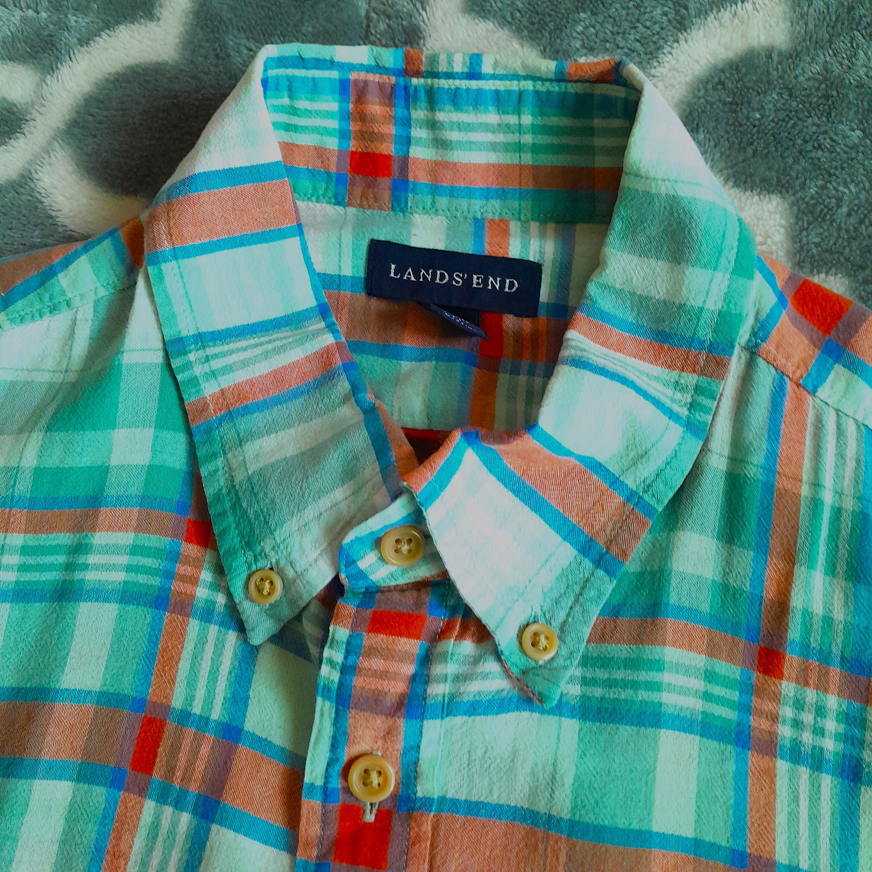 Lands' End Lands' End Shirt Men’s Plaid Multicolor Button-Down Size US L / EU 52-54 / 3 - 2 Thumbnail