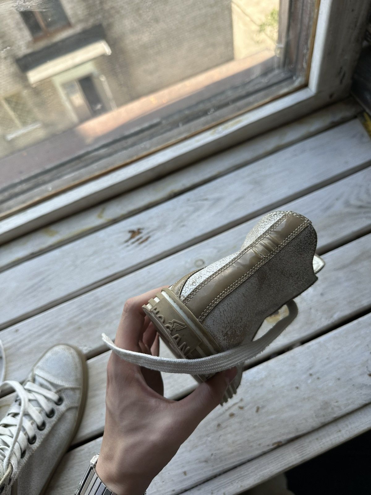 Hogan 🚨HOGAN REBEL HIGH SNEAKERS BIG LOGO Y2K WHITE RARE LUXURY Size US 6 / IT 36 - 11 Thumbnail