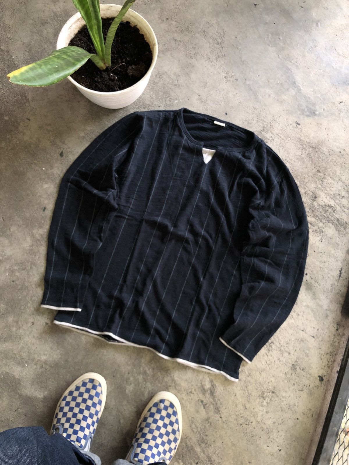 Japanese Brand JAPANESE LONG SLEEVE DOUBLE LAYER STRIPED KURTCOBAIN STYLE Size US M / EU 48-50 / 2 - 1 Thumbnail