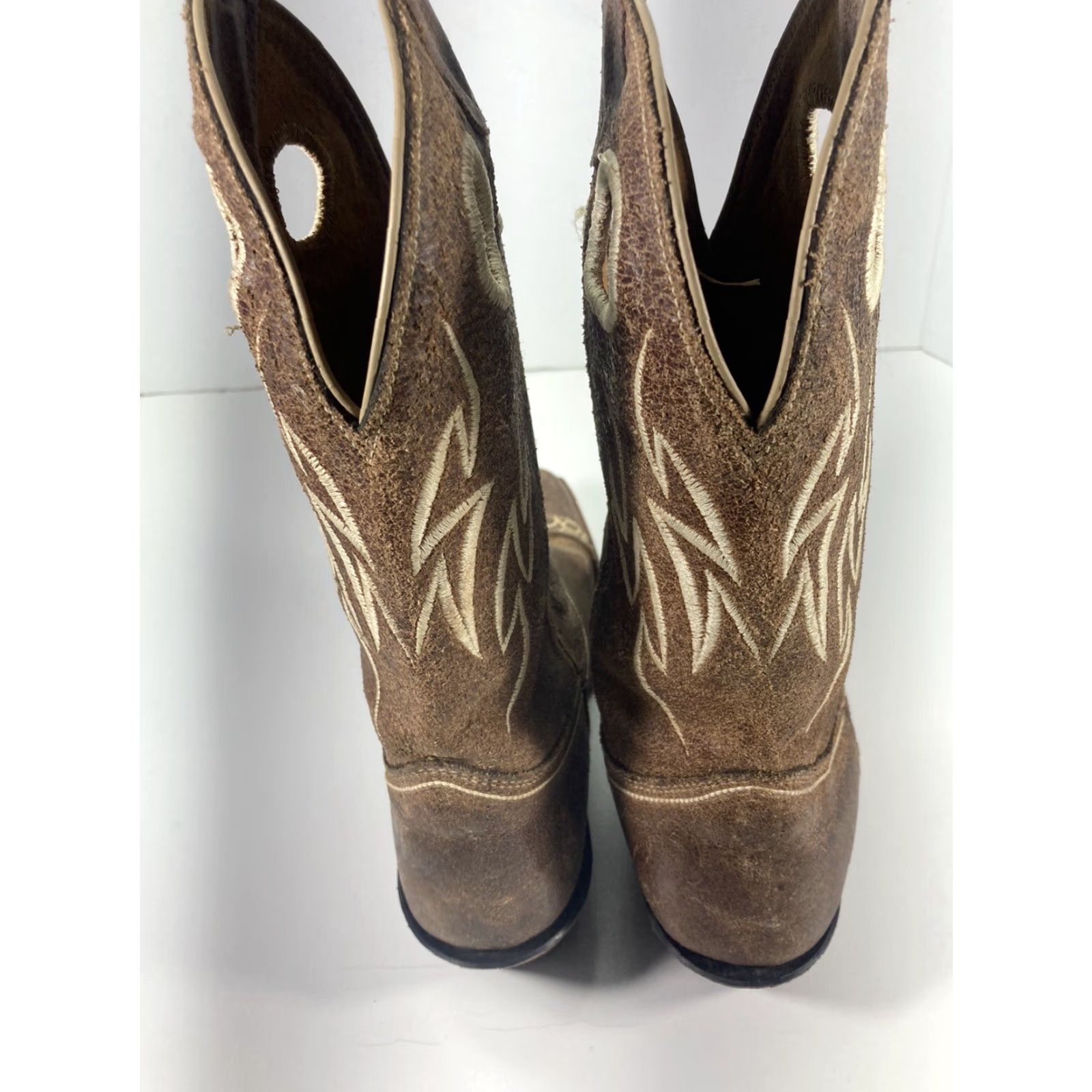 Justin Boots Justin Bent Rail Boots Women Size Brown Suede Leather Square Toe BRL628 Western Size US 9 / IT 39 - 5 Thumbnail