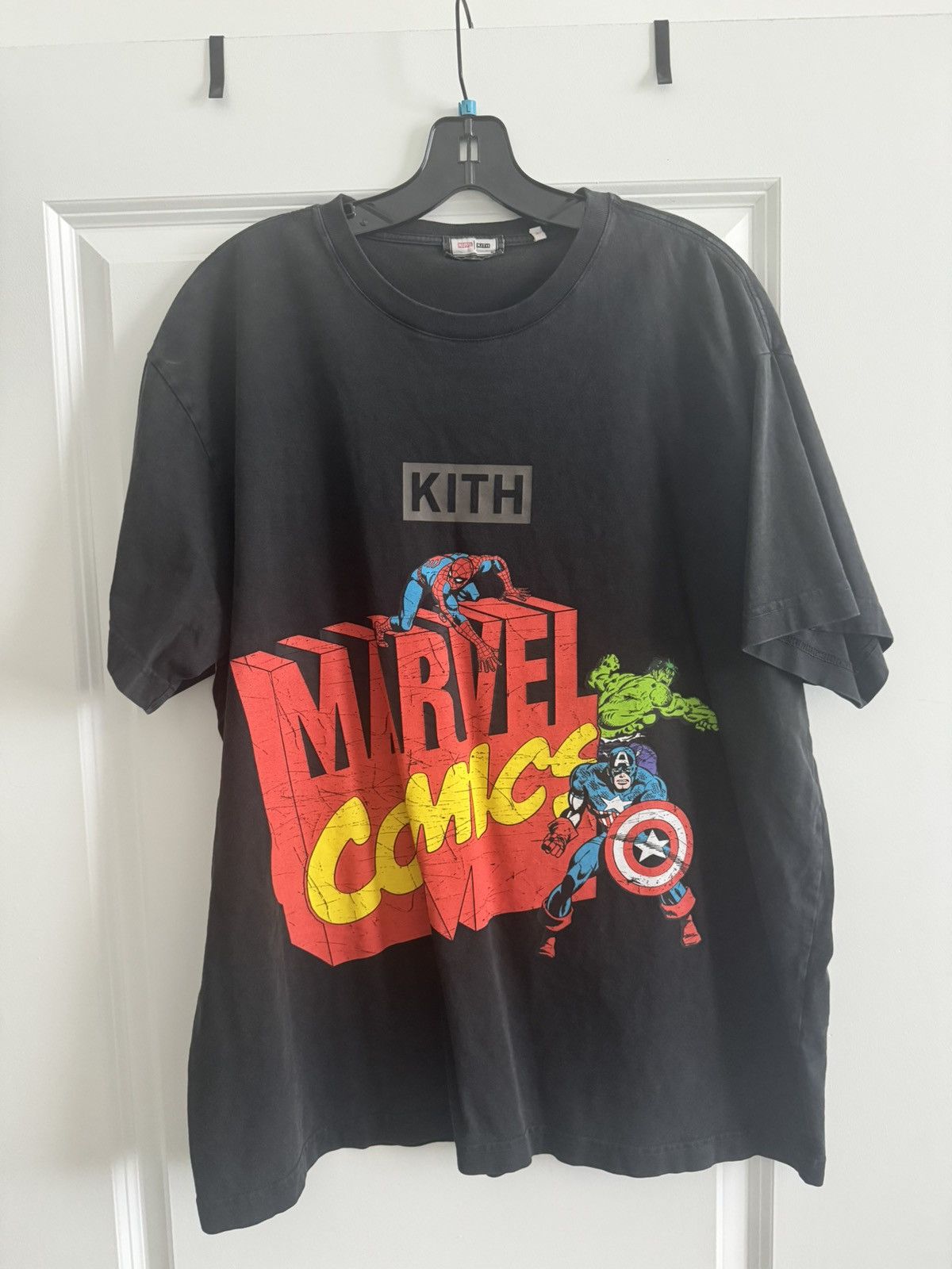 Kith Marvel Spider-Man Avengers Vintage Tee Black