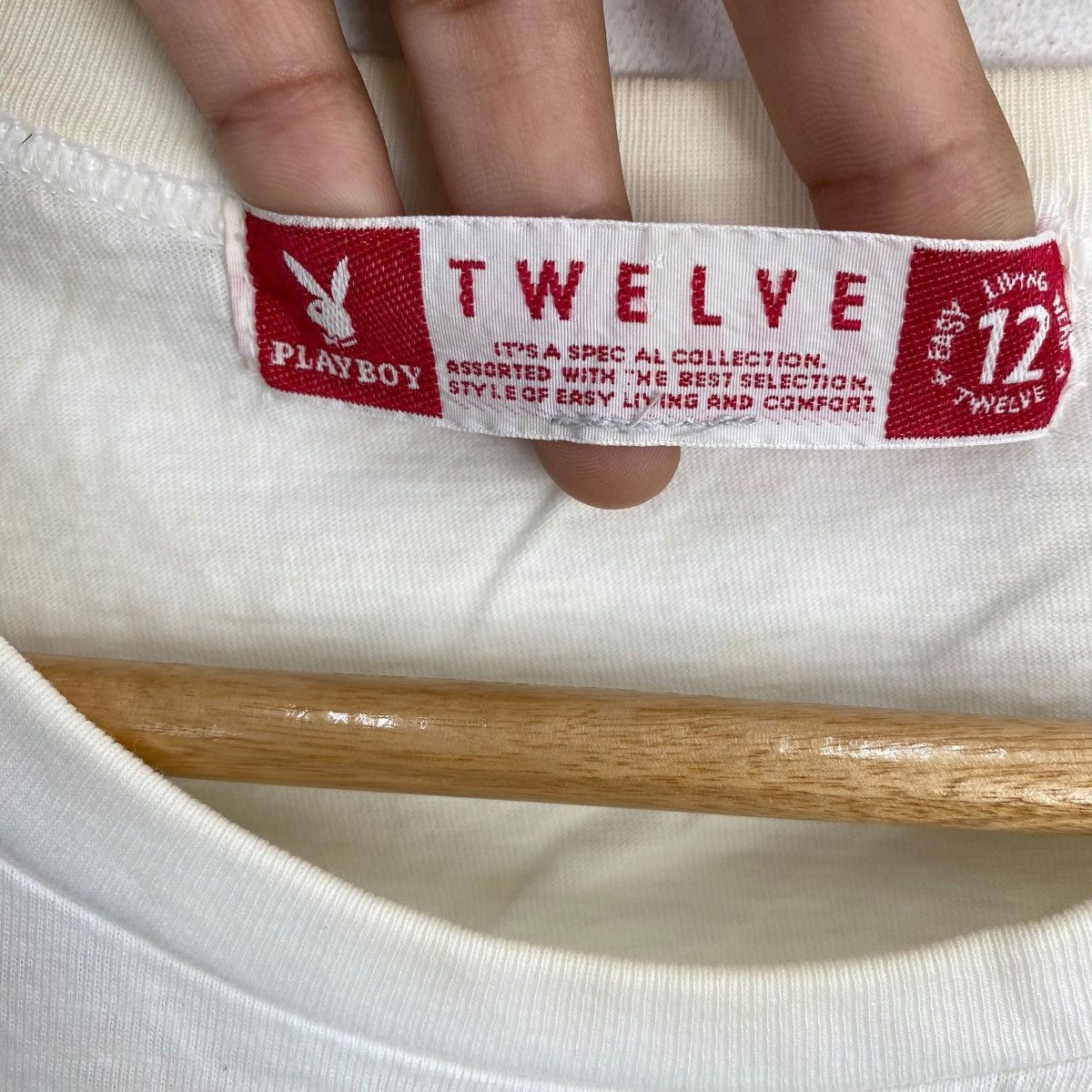 Playboy × Vintage Vintage 80's PLAYBOY TWELVE STAFF Tee Shirt Medium Size Size US M / EU 48-50 / 2 - 7 Thumbnail
