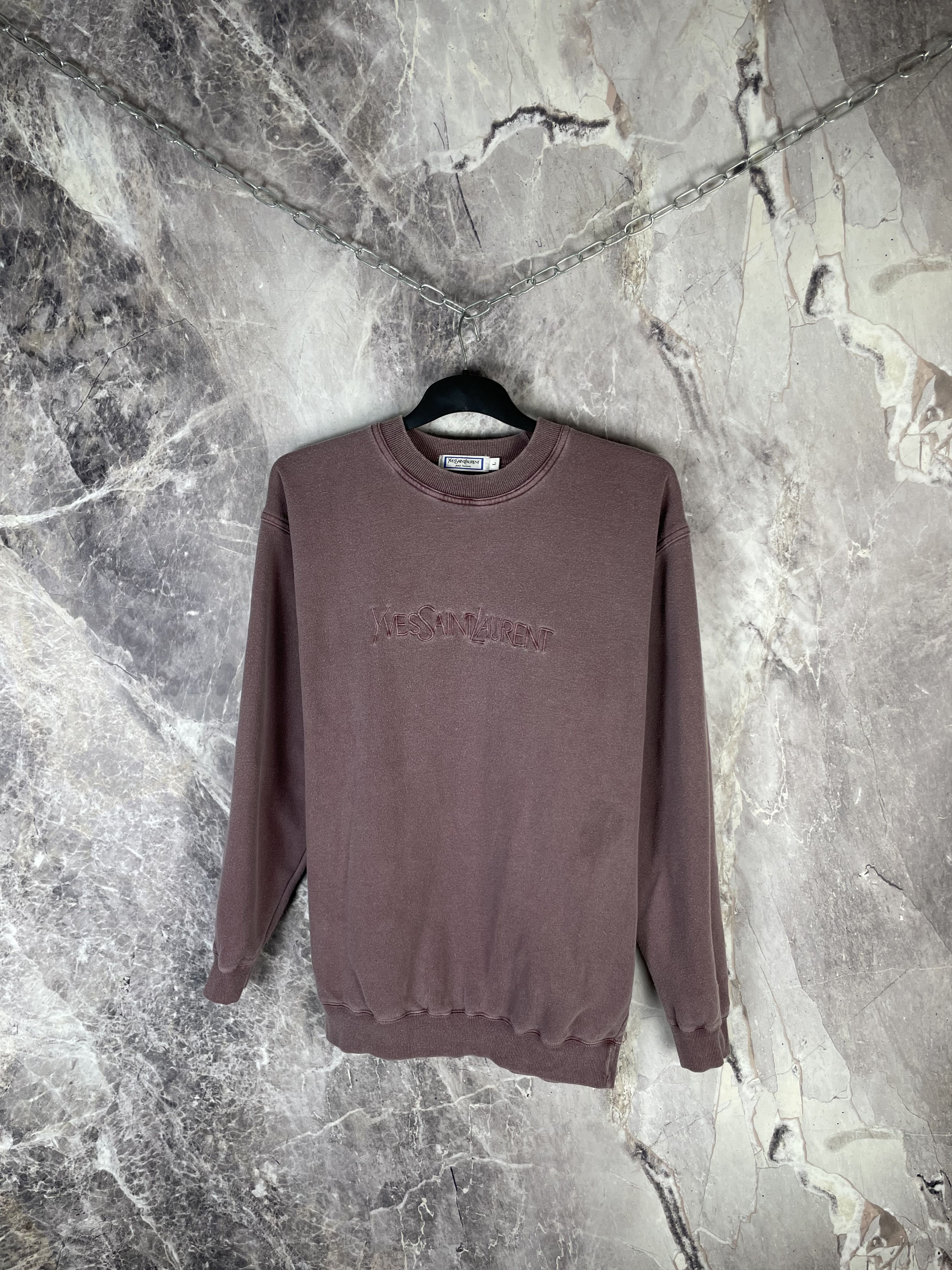 Yves Saint Laurent Vintage Yves Saint Laurent Men’s Sweatshirt Big Logo Size US L / EU 52-54 / 3 - 2 Thumbnail
