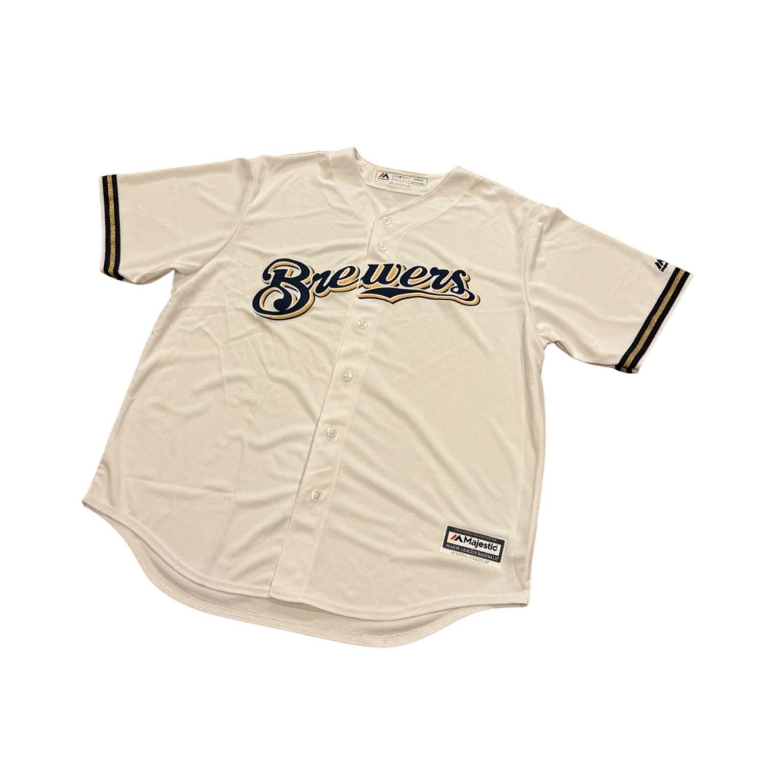 Majestic Majestic Milwaukee Brewers Cool Base MLB Baseball Jersey Whi Size US XL / EU 56 / 4 - 4 Thumbnail