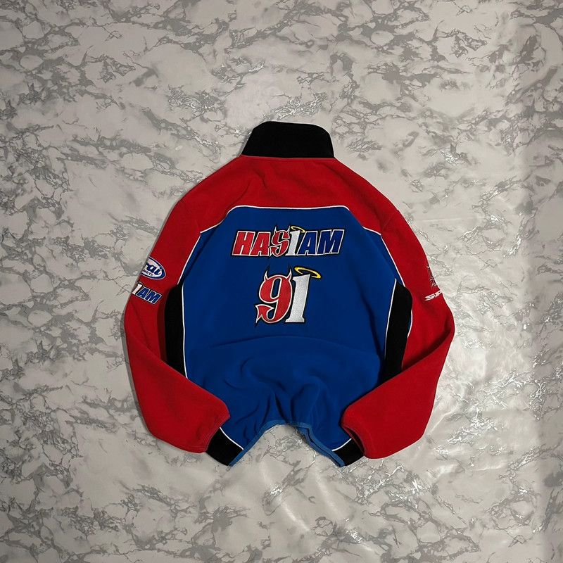 Vintage Vintage Racing Sherpa Fleece Retro Y2K Baggy Spellout Size US S / EU 44-46 / 1 - 1 Thumbnail
