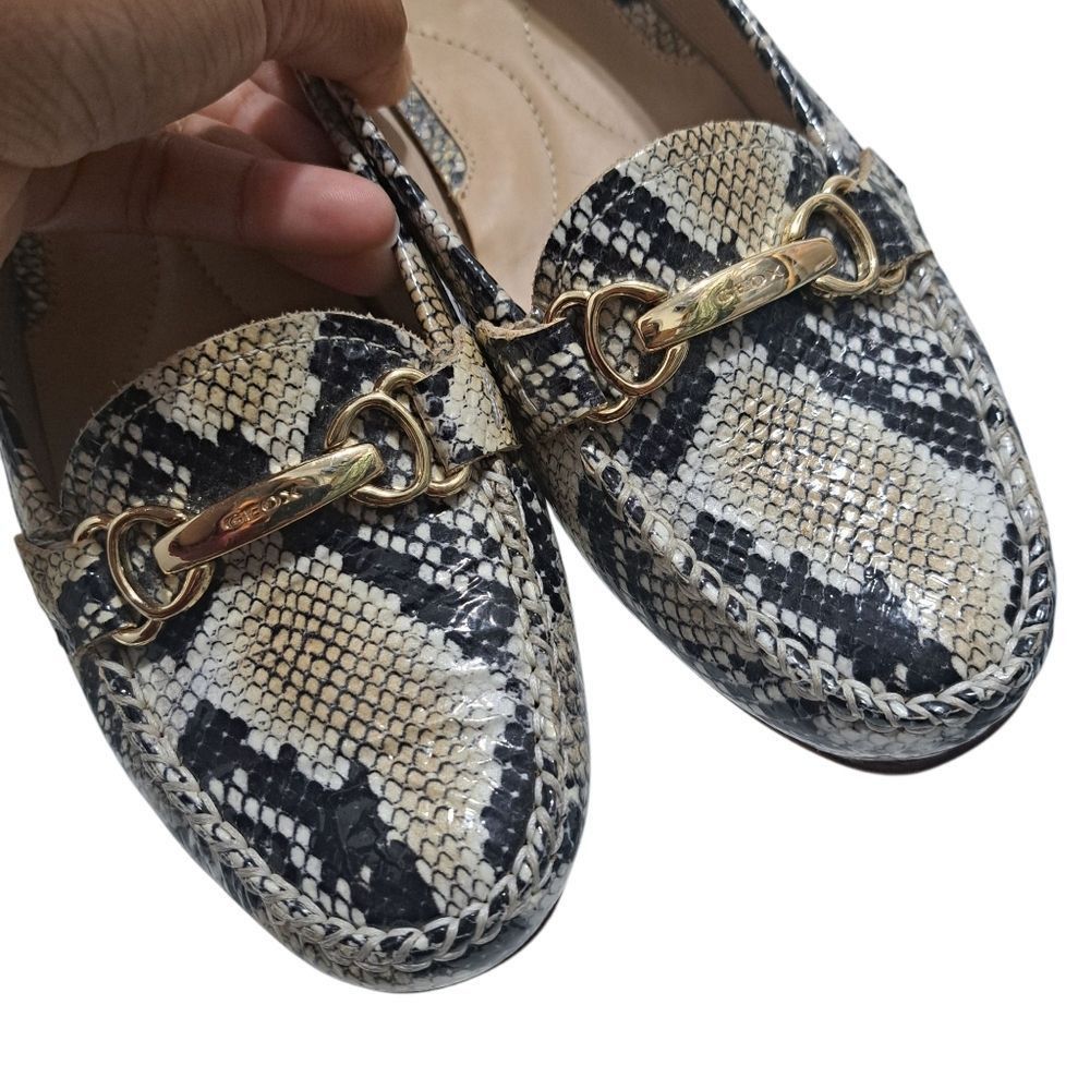 Geox Geox Respira Phython Print Drive Moccasin Loafer Faux Leathe Size US 7 / IT 37 - 3 Thumbnail