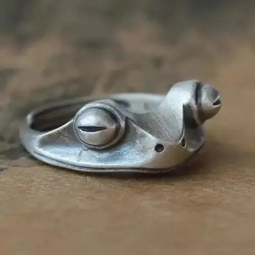 Jewelry Frog ring adjustable ring Size ONE SIZE - 1 Thumbnail