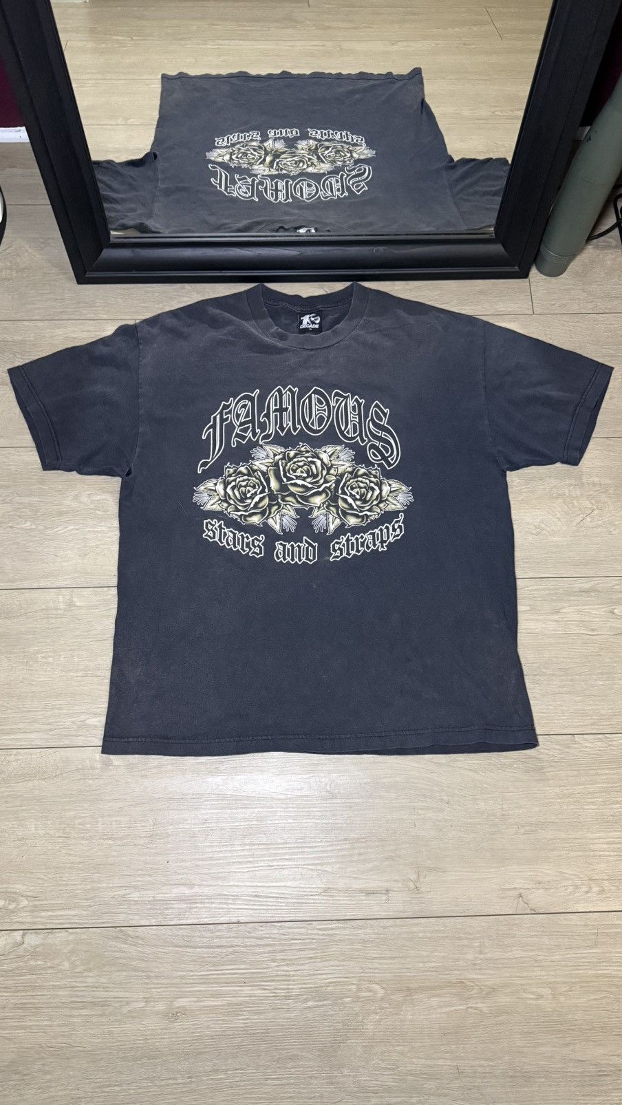 Ed Hardy Vintage / Y2K Famous Stars And Straps Rose Logo SpellOut Size US XL / EU 56 / 4 - 1 Thumbnail