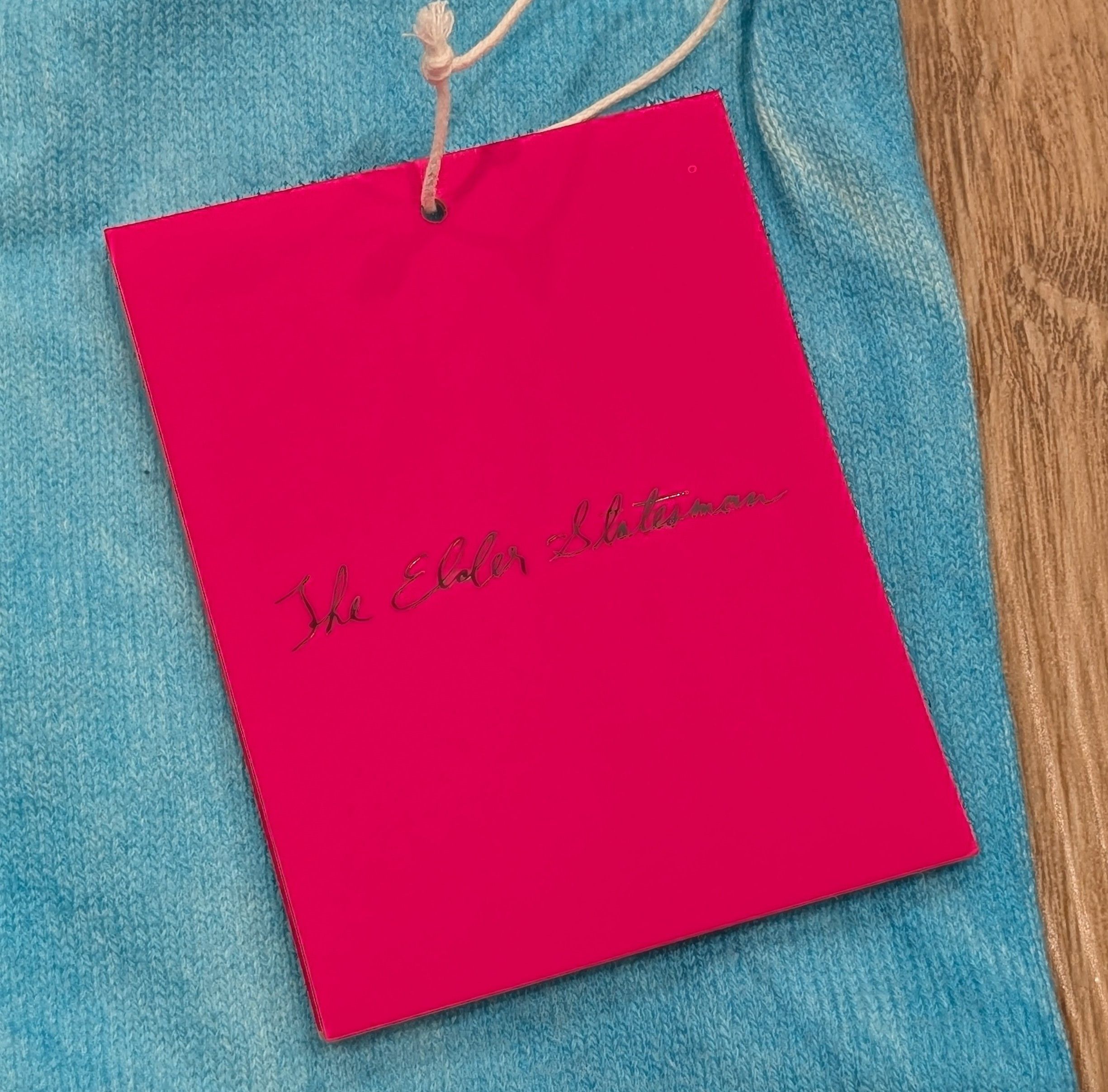 The Elder Statesman The Elder Statesman Cotton/Cashmere Sweater Ivory/Blue Large Size US L / EU 52-54 / 3 - 7 Thumbnail