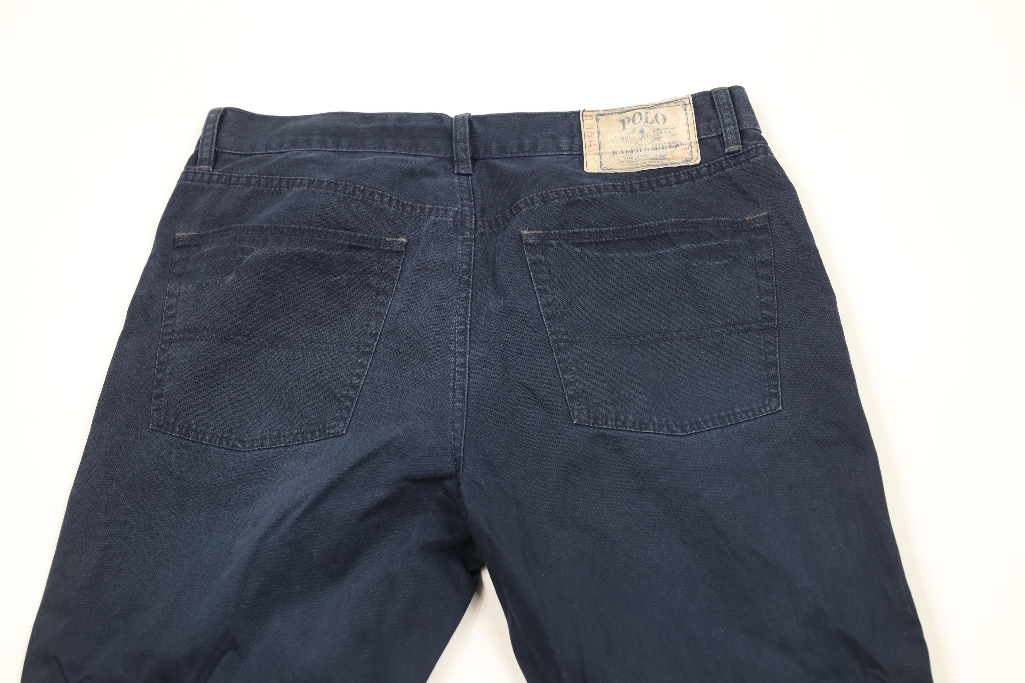 Ralph Lauren × Vintage Vintage Ralph Lauren Spell Out 650 Straight Leg Pants Blue Size US 33 - 11 Thumbnail