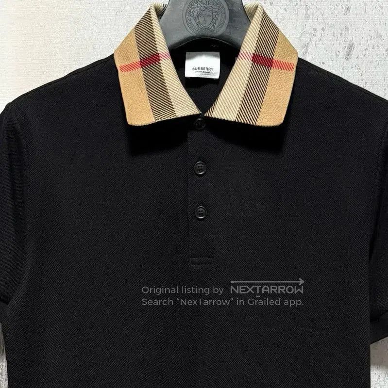 Burberry Burberry Men's Black Logo Check Polo Shirt. Size US XL / EU 56 / 4 - 4 Thumbnail