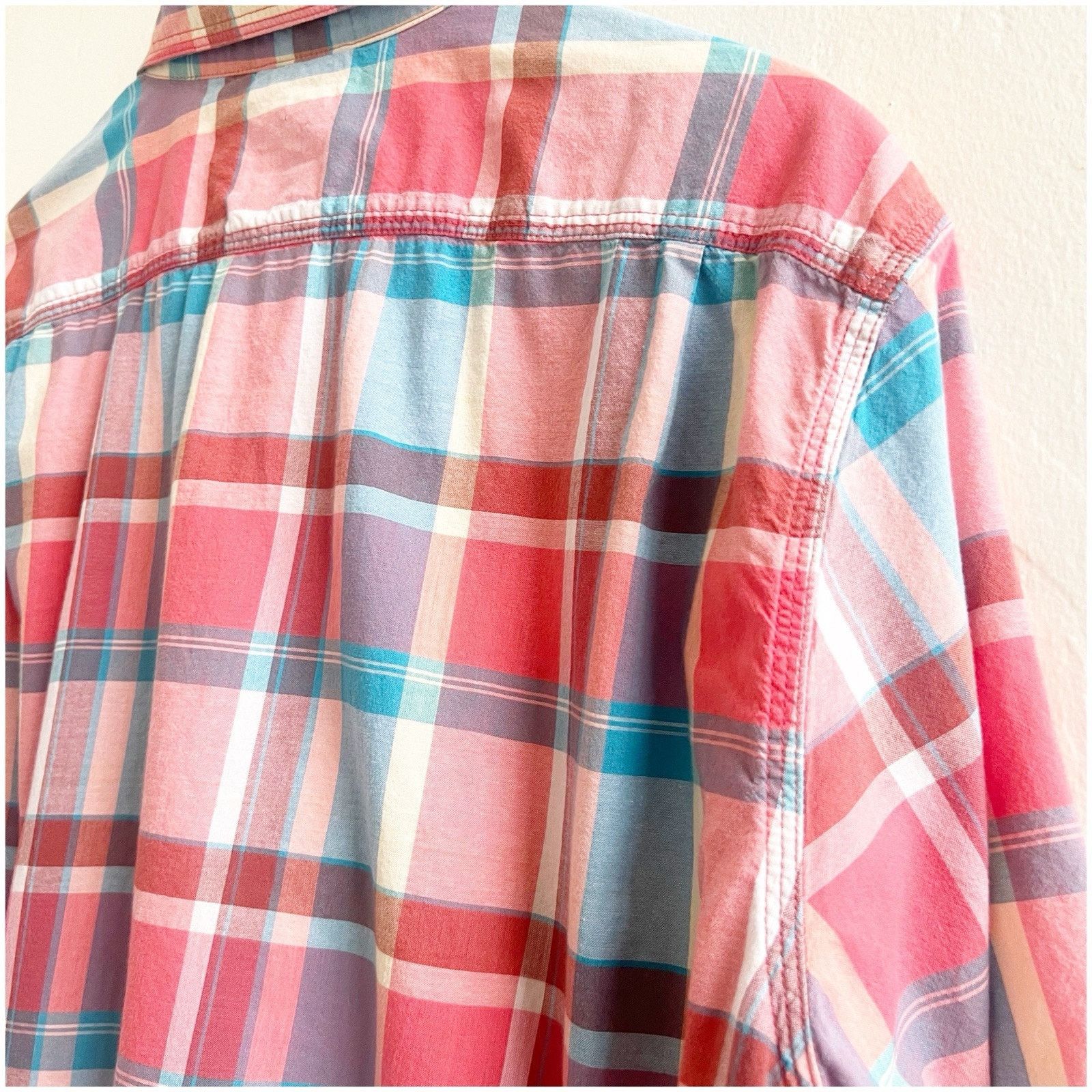 L.L. Bean L.L. Bean Men’s Vintage Plaid Button Down Short Sleeve Size L / US 10 / IT 46 - 7 Thumbnail