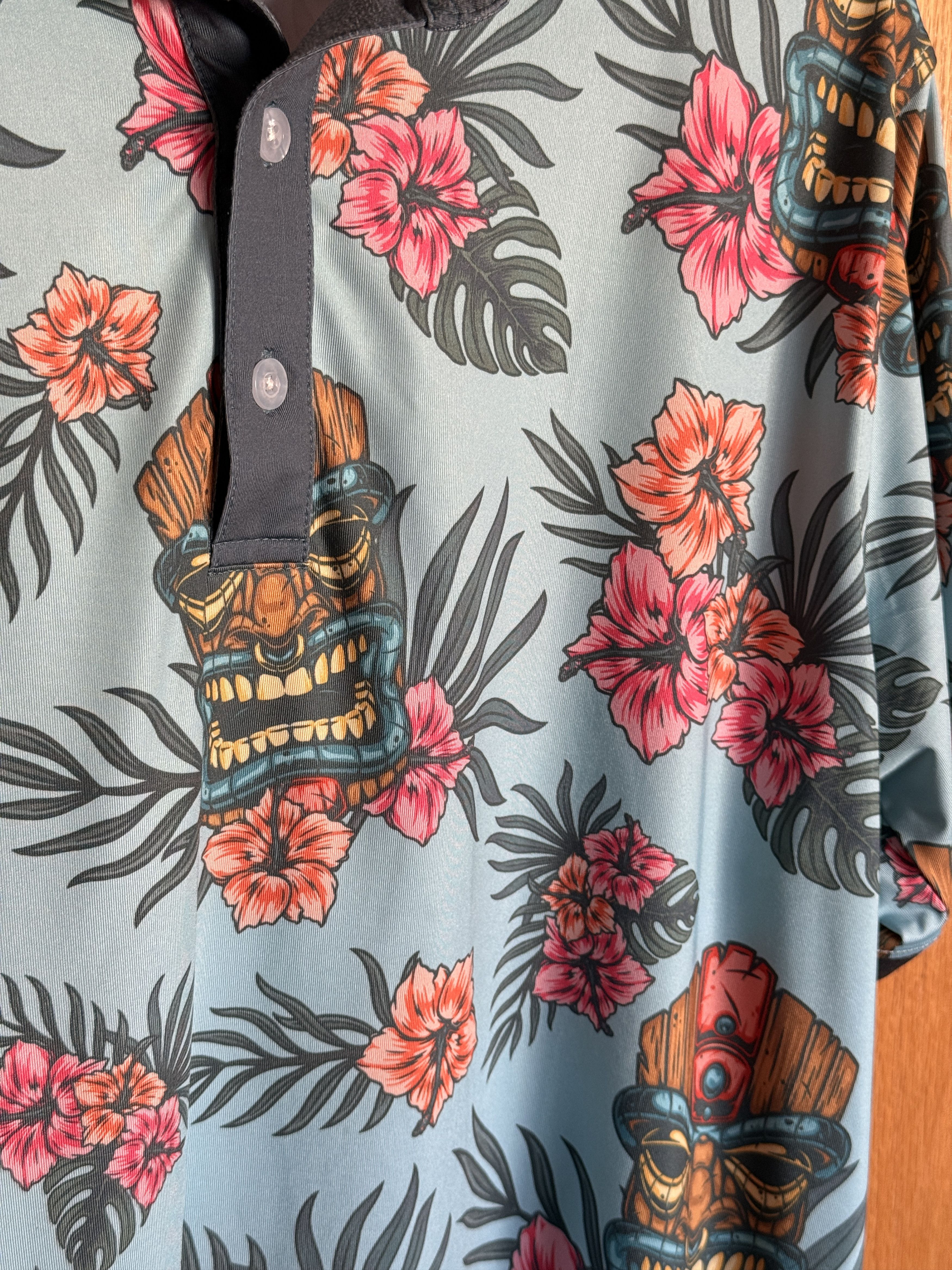 Other Rolo Golf Hawaiian Tiki Floral Polo Golf Shirt Size US L / EU 52-54 / 3 - 5 Thumbnail