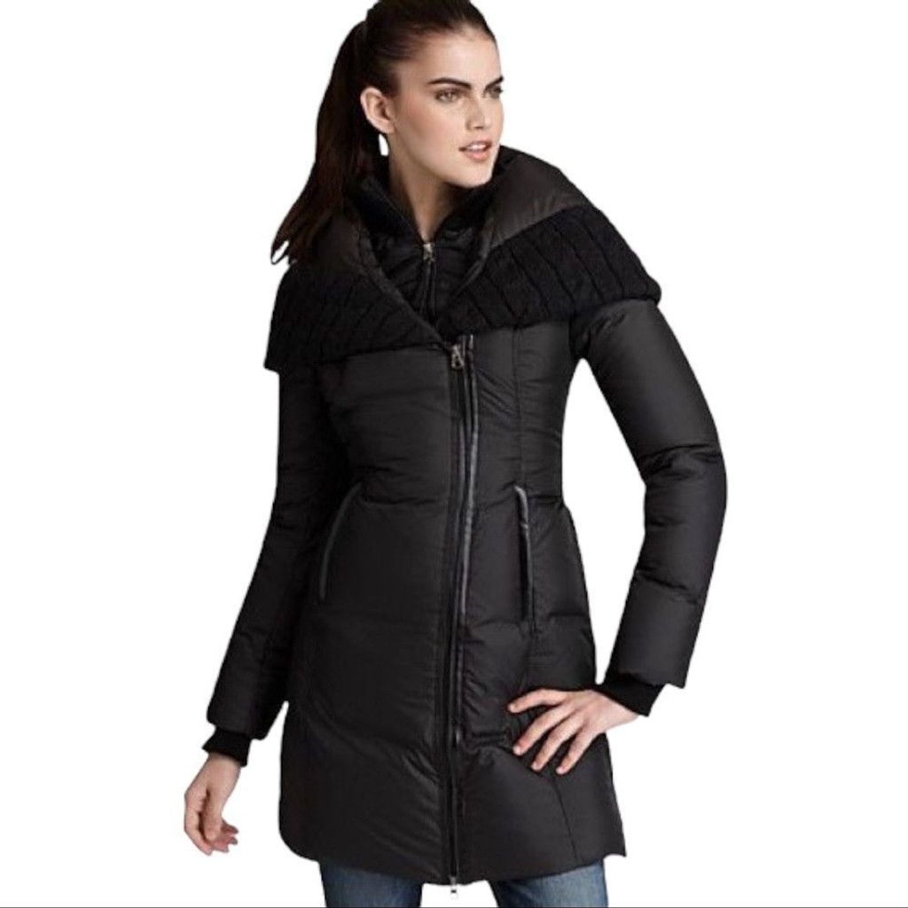 Aritzia × Mackage MACKAGE x Aritzia Brigid Cable Knit Collar Down Puffer XXS Size XXS / US 00 / IT 34 - 2 Thumbnail