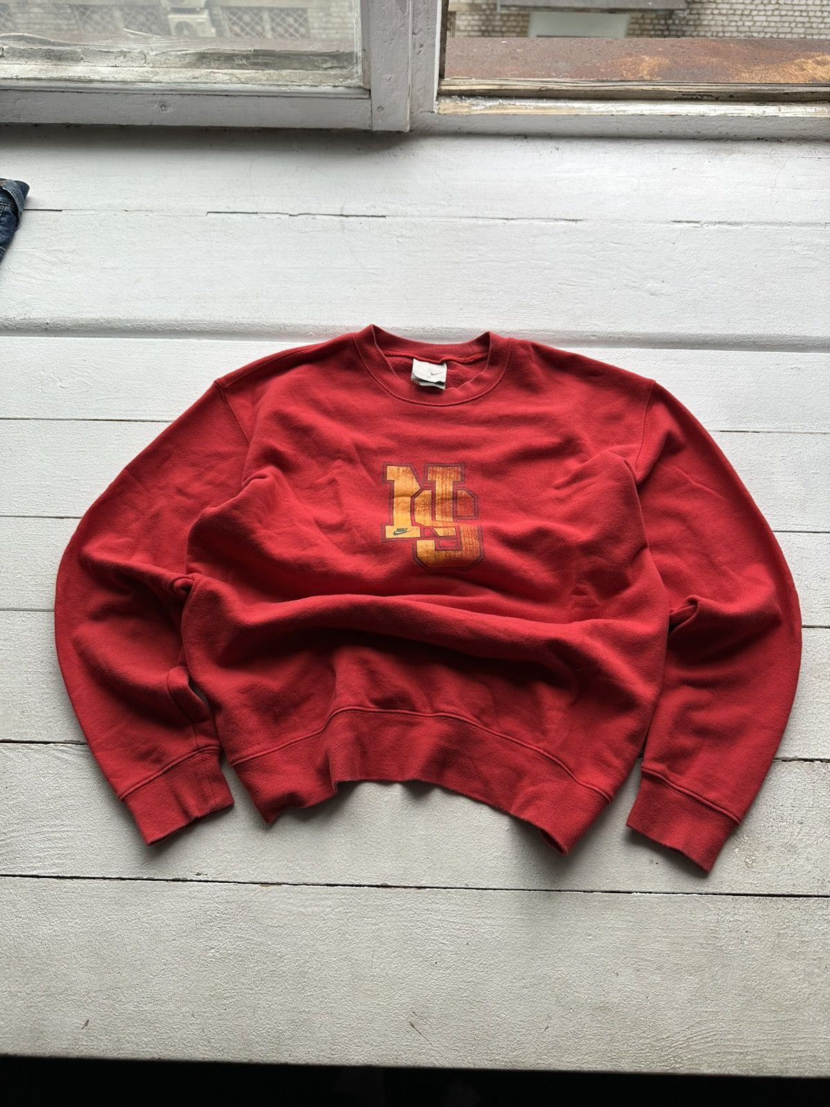 Nike 🚨90s Nike Big Logo “NS” Swoosh RED Sweatshirt y2k rare Size US M / EU 48-50 / 2 - 1 Thumbnail