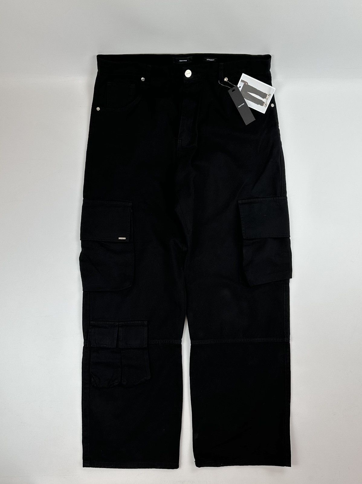 Vintage EightyFive Black Cargo Baggy Pants Size US 38 / EU 54 - 7 Thumbnail