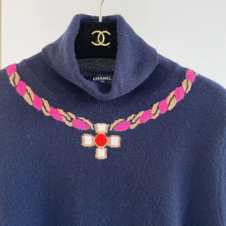 Chanel Chanel Blue high-necked knitwear 2504-Nextarrow Size XS / US 0-2 / IT 36-38 - 9 Thumbnail