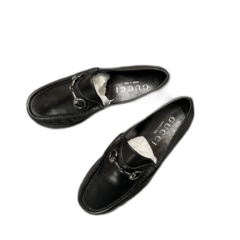 Gucci Gucci Black Horsebit Leather Shoes Size 38.5-2505 Size US 8.5 / EU 41-42 - 1 Thumbnail