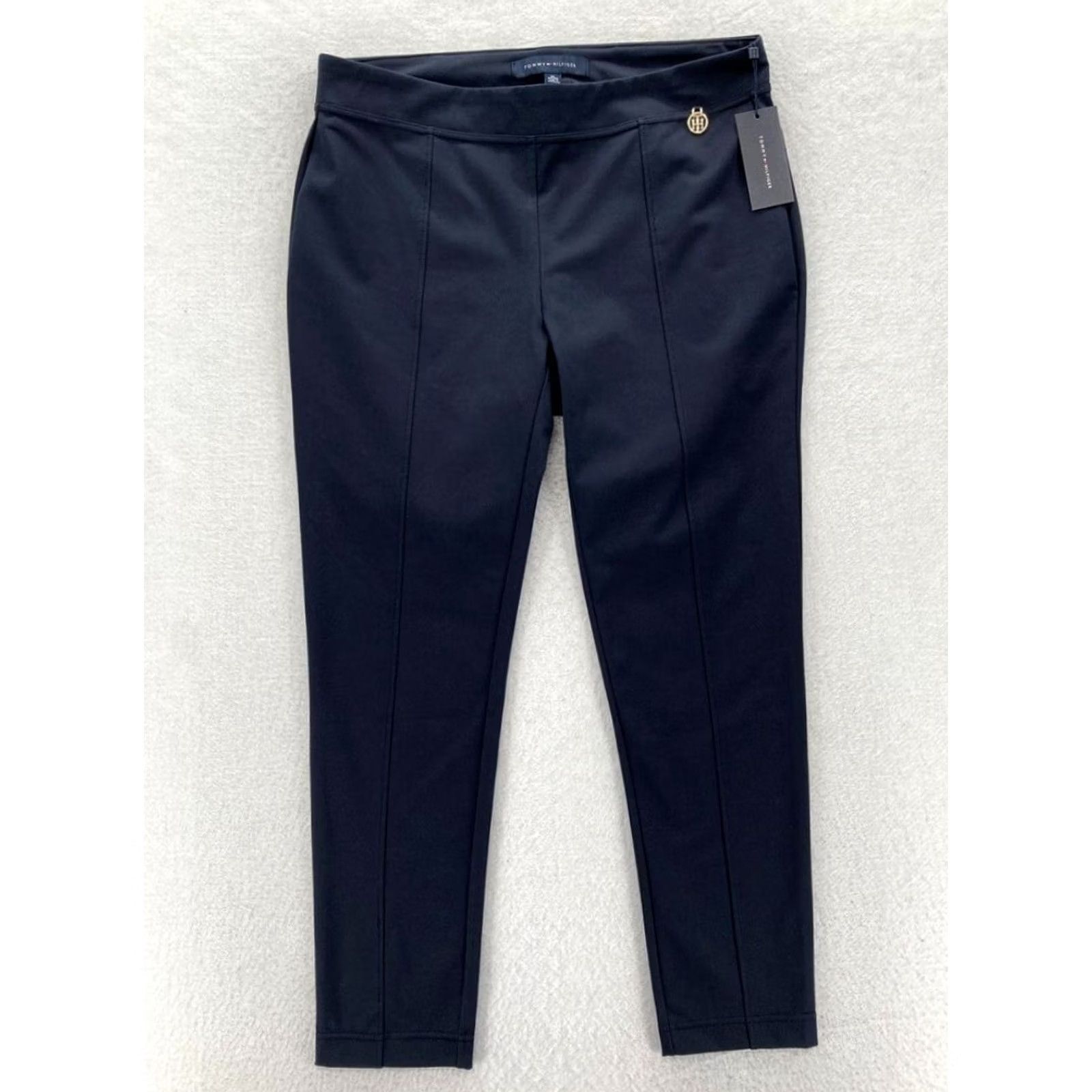 Tommy Hilfiger Tommy Hilfiger Heritage Pants Women's 0X Navy Blue Stretch Pull On Skinny Leg Pants Size 40" / US 18 - 2 Thumbnail