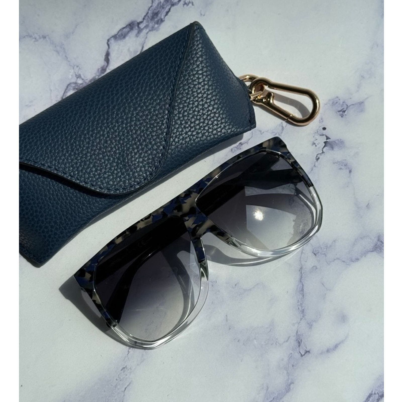 Loewe NEW Loewe LW40001F Filipa Sunglasses in Grey Blue Havana Size ONE SIZE - 2 Thumbnail