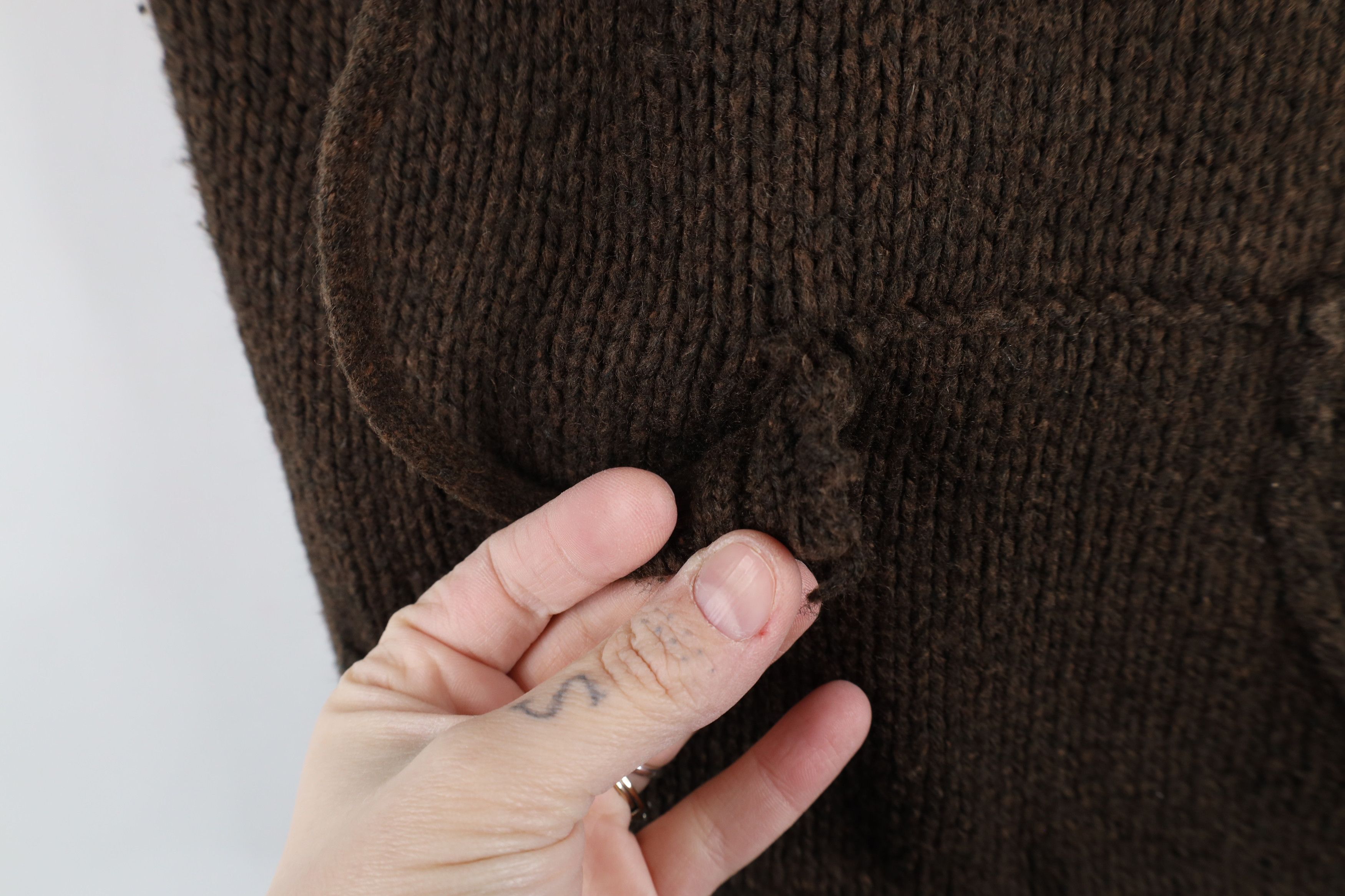 Mossimo × Vintage Vintage 90s Y2K Mossimo Cropped Bella Knit Hoodie Sweater Size XS / US 0-2 / IT 36-38 - 6 Thumbnail