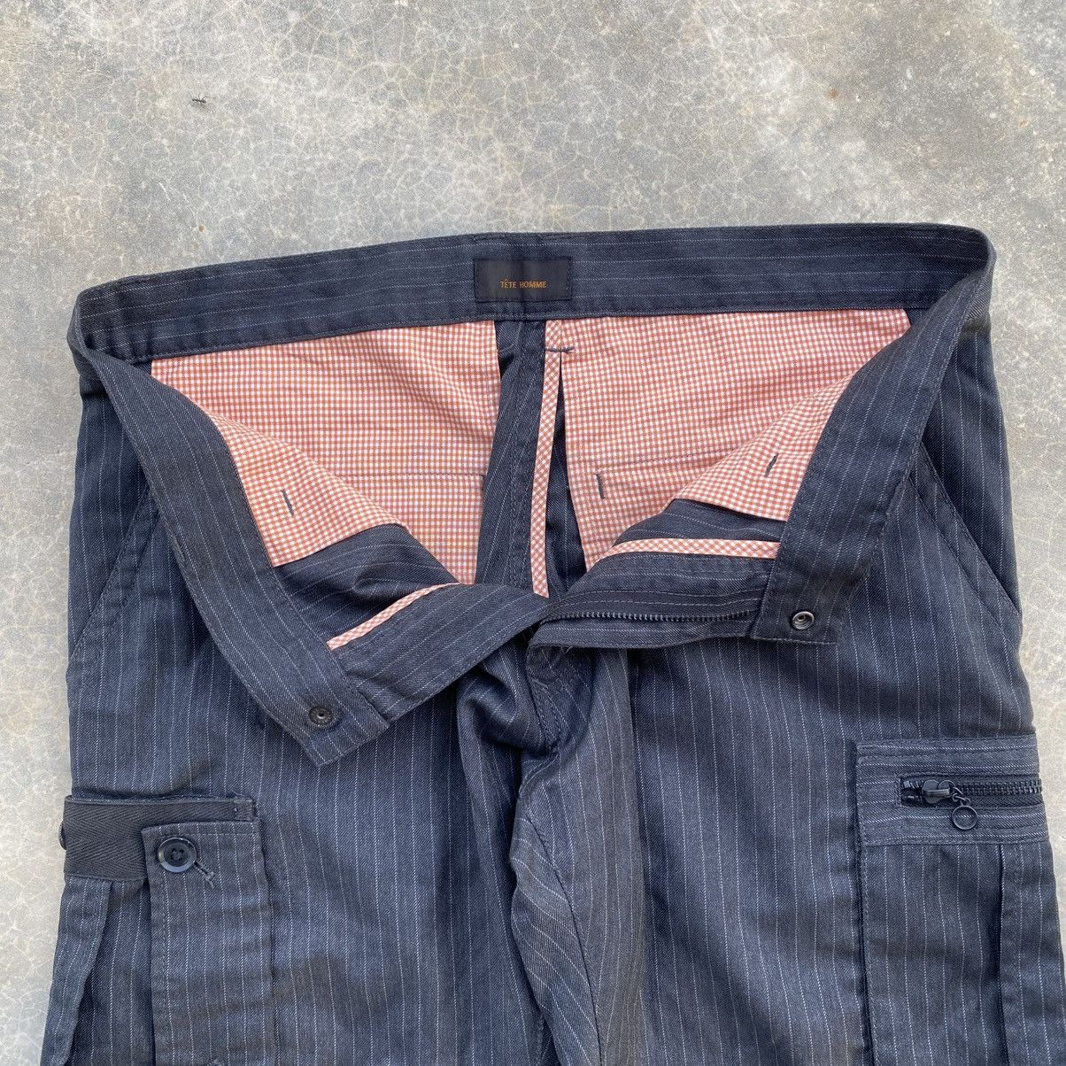 Tete Homme TETE HOMME Hickory Stripe Cargo Flare Pants Size US 32 / EU 48 - 9 Thumbnail