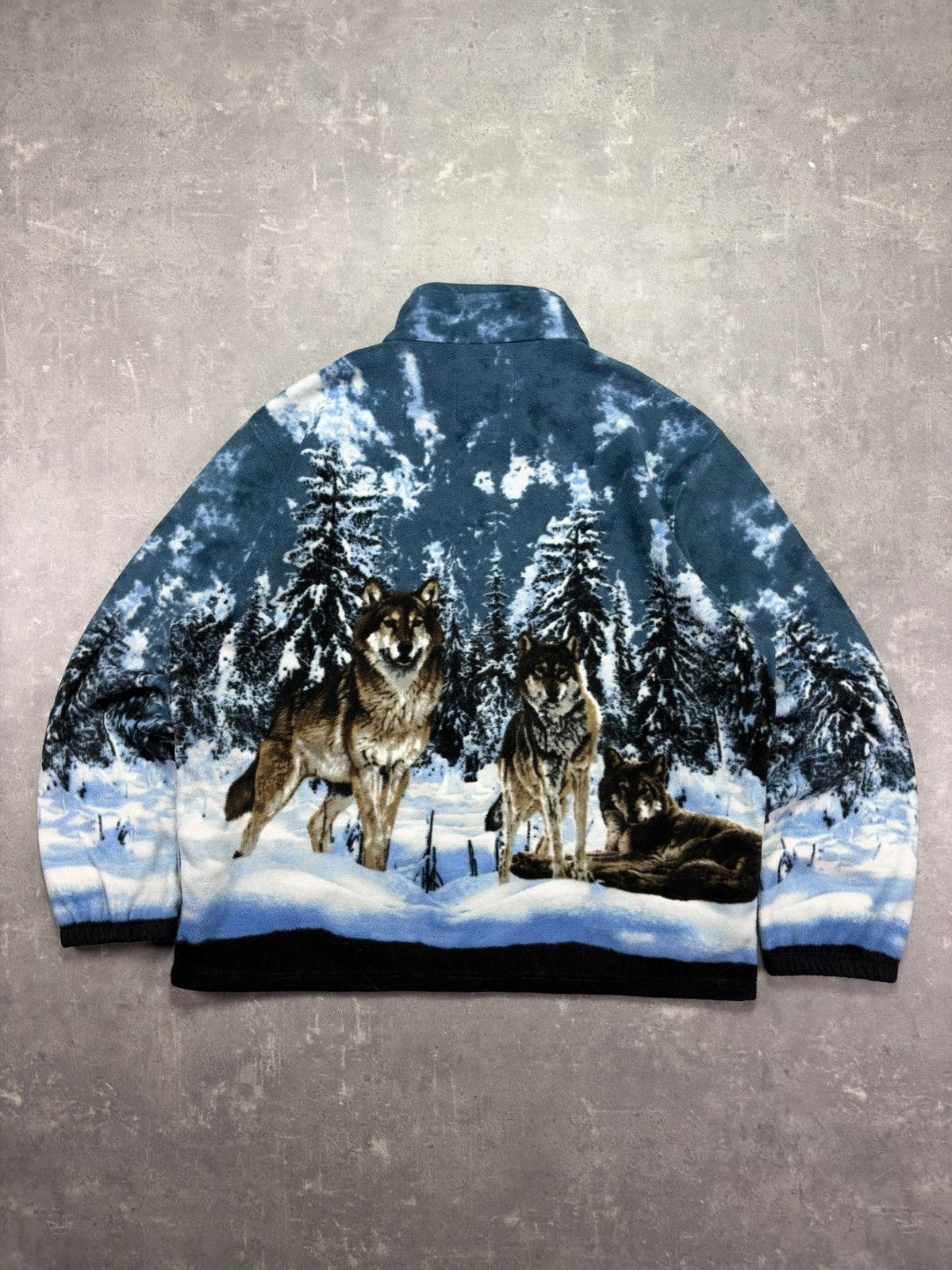 Vintage Vintage Wolf Animal Printed Fleece Jacket XXL Size US XXL / EU 58 / 5 - 2 Thumbnail