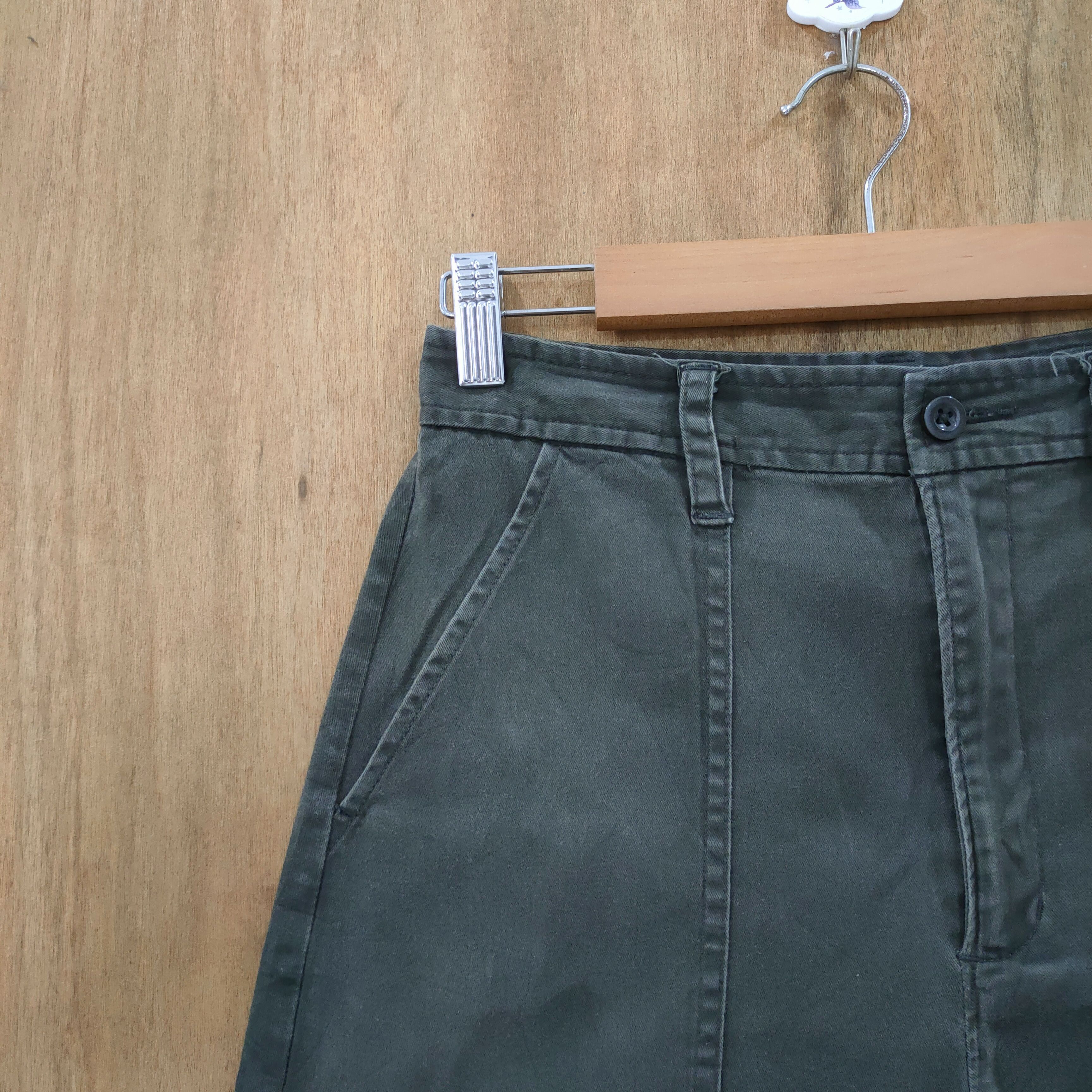 GU JAPAN GU GREEN BAGGY BUSH PANTS Size US 26 / EU 42 - 5 Thumbnail