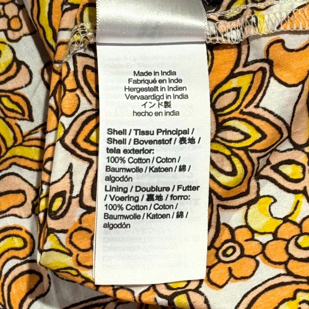 J.Crew J Crew Collection Smocked Maxi Dress Floral Orange 20 Resort Size 3XL / US 20-22 - 5 Thumbnail