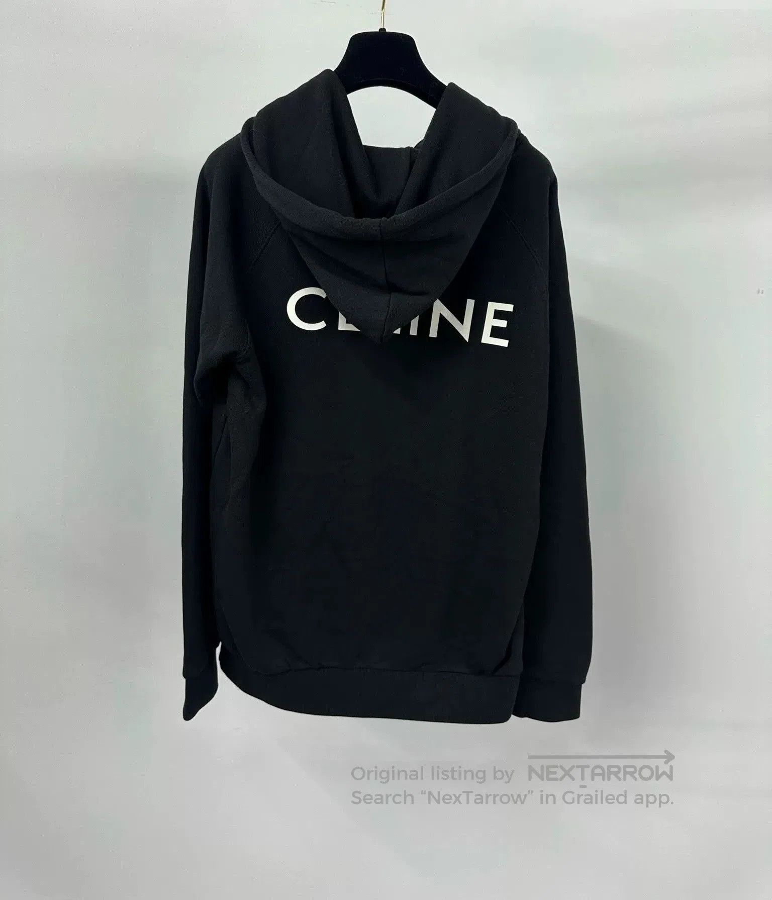 Celine Celine Large Back Logo Black Hoodie. Size US M / EU 48-50 / 2 - 1 Thumbnail