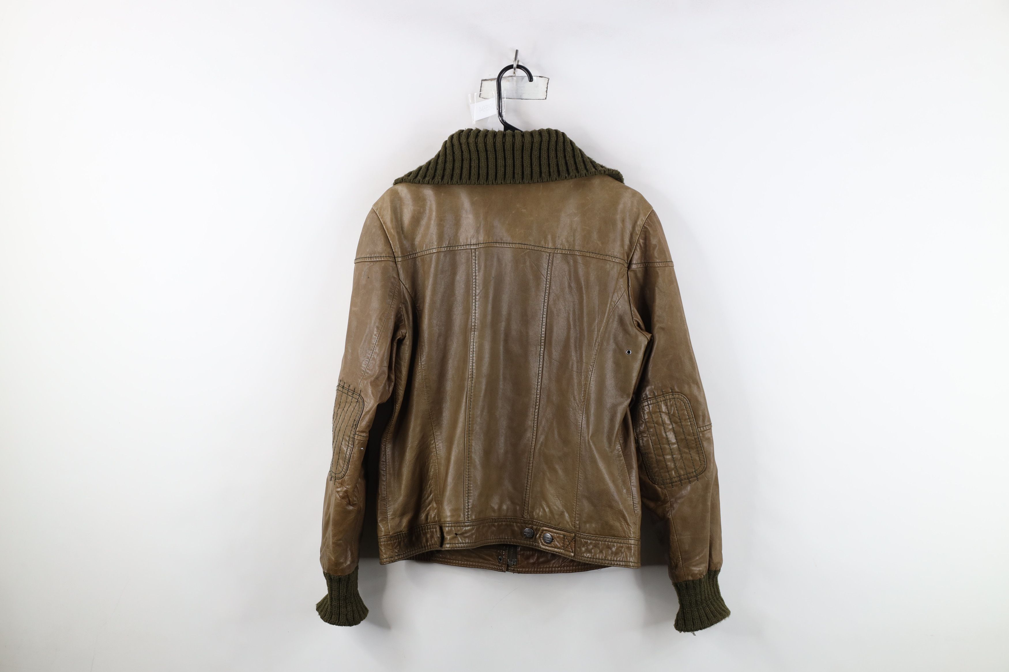 Eddie Bauer Vintage Eddie Bauer Leather Full Zip Bomber Jacket Breen Size L / US 10 / IT 46 - 13 Thumbnail