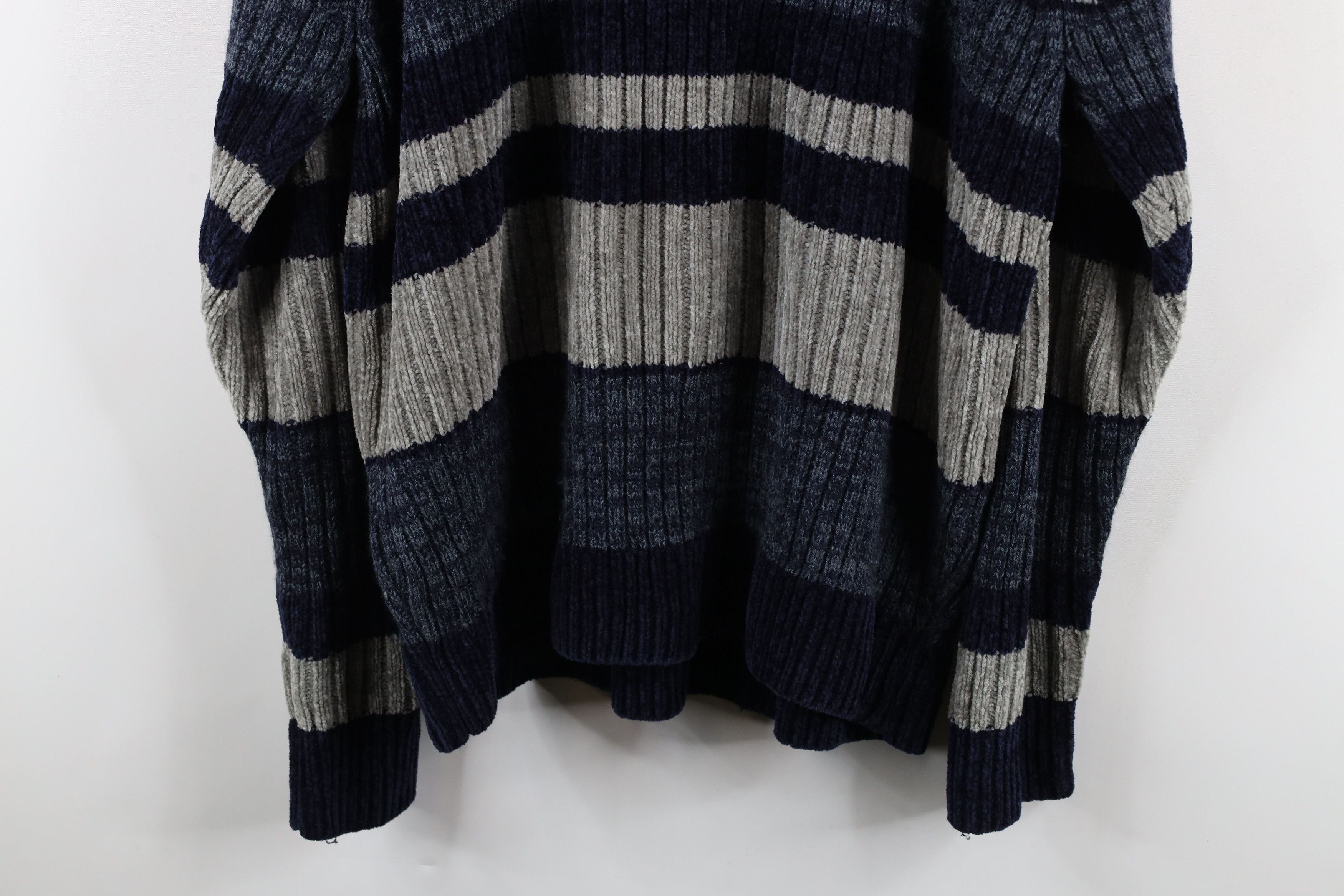 Vintage Vintage 90s Streetwear Block Ribbed Fleece Knit Sweater Size US XL / EU 56 / 4 - 9 Thumbnail