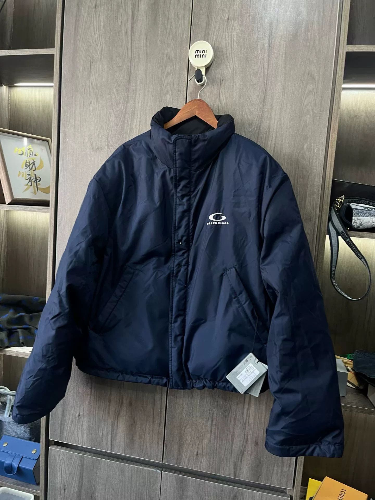 Balenciaga Balenciaga Reversible Cotton Jacket in Navy Size US L / EU 52-54 / 3 - 2 Thumbnail