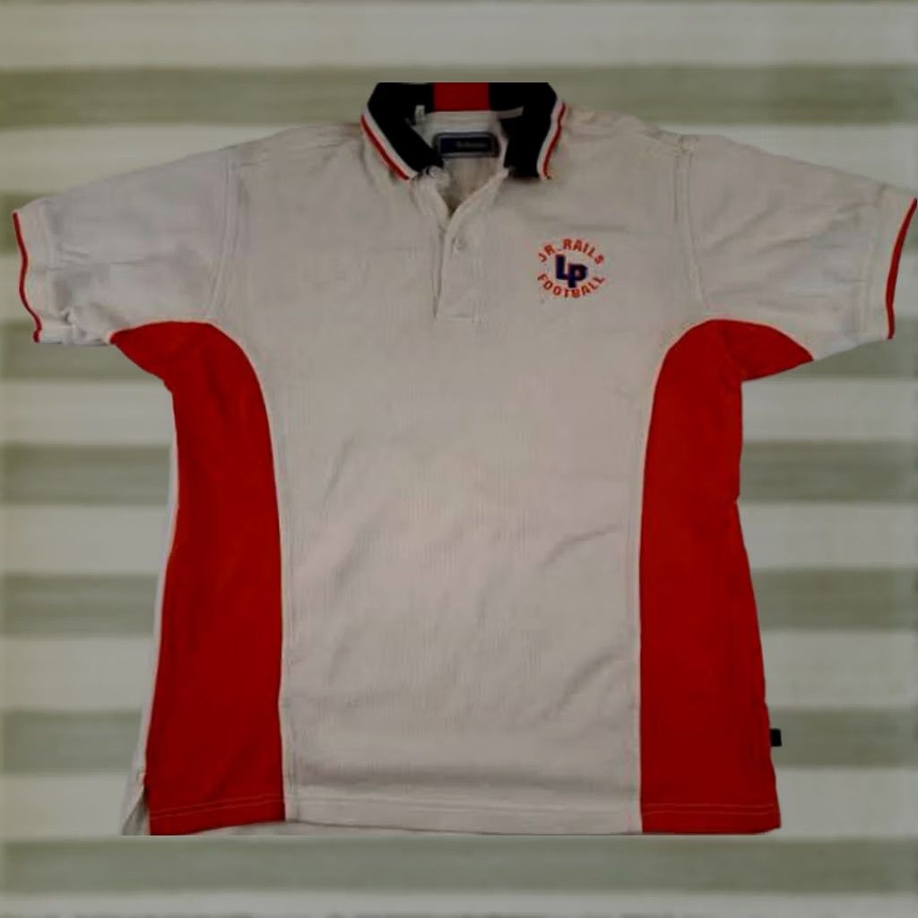 Holloway VINTAGE Junior Lincoln Park Railspiltters Football Polo Shirt Large White Mens Size US L / EU 52-54 / 3 - 1 Thumbnail