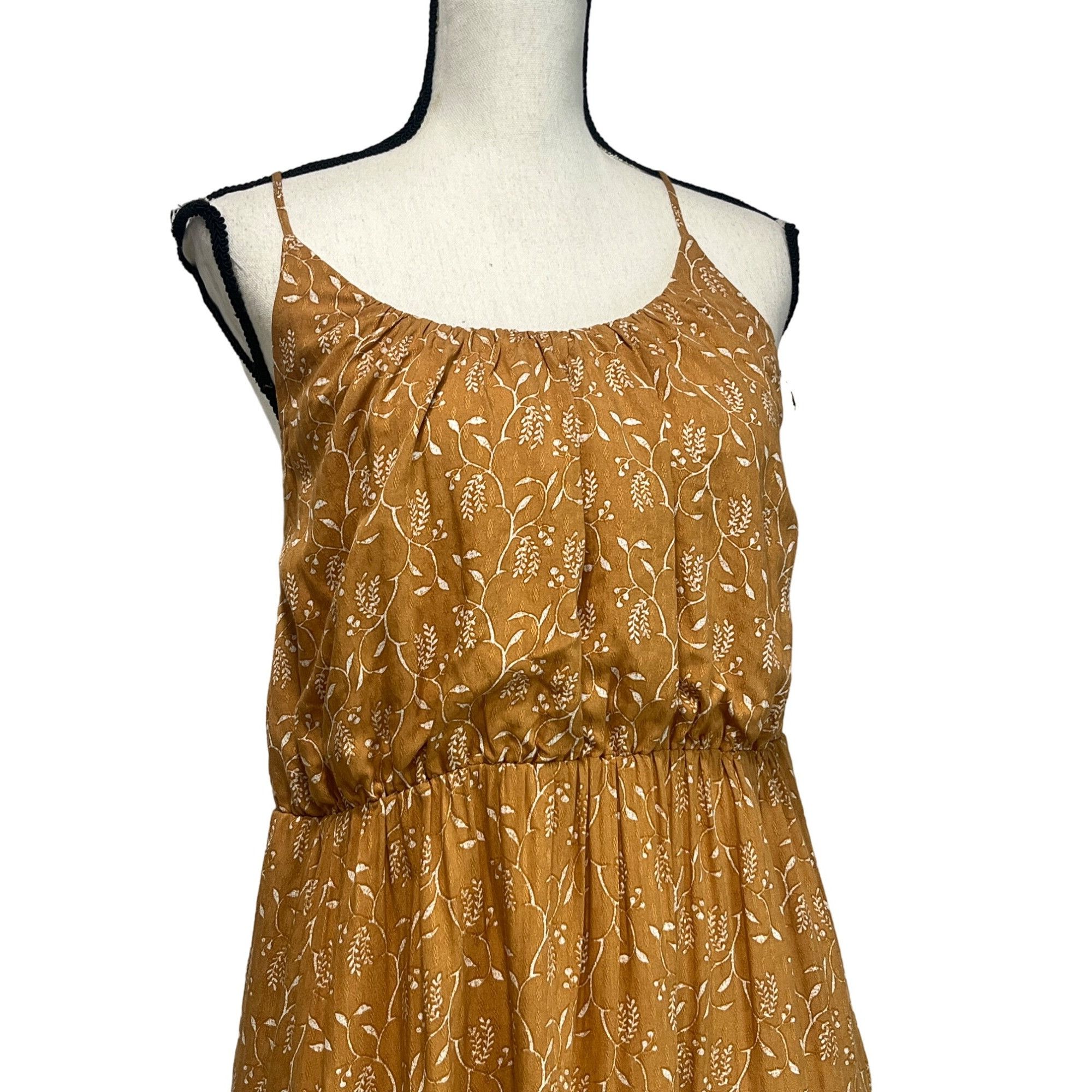Other Caslon Women’s Textured Midi Sundress, Bronze Yellow, XS Size XS / US 0-2 / IT 36-38 - 4 Thumbnail