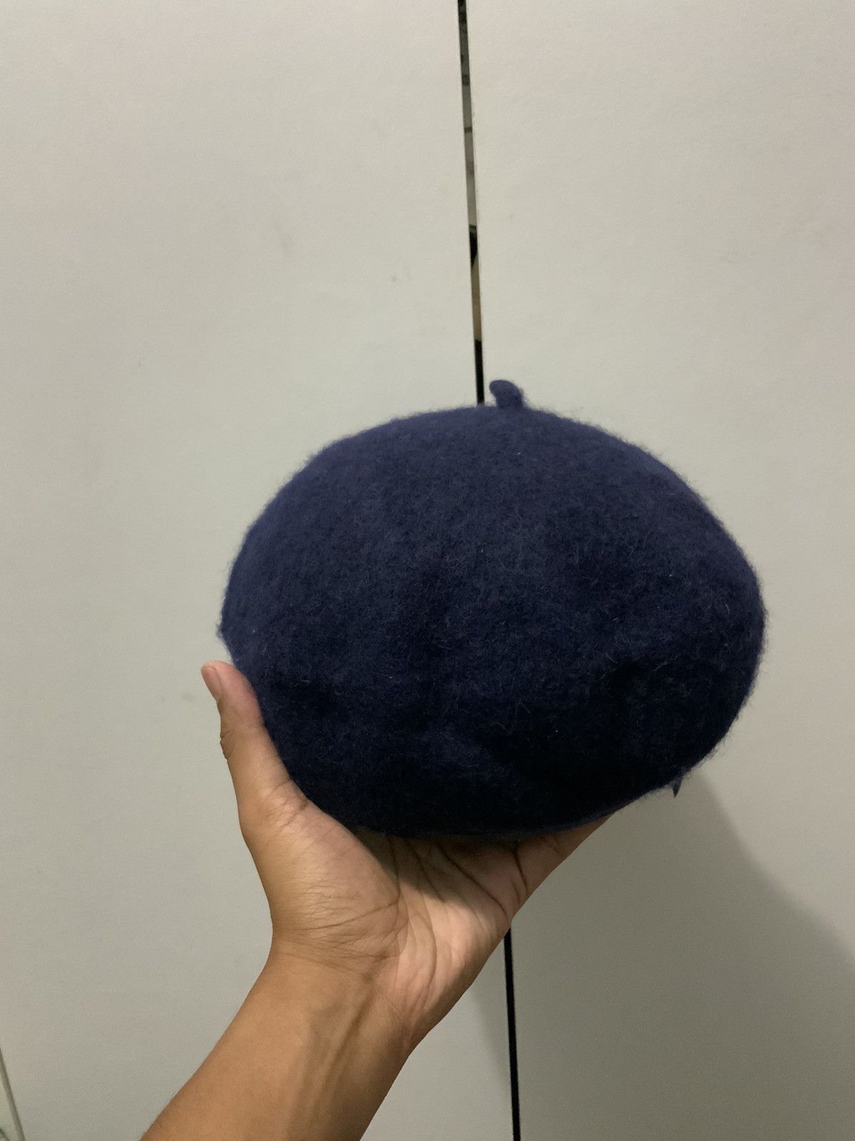 Japanese Brand Drection Wool Berrett Indigo Size ONE SIZE - 2 Thumbnail