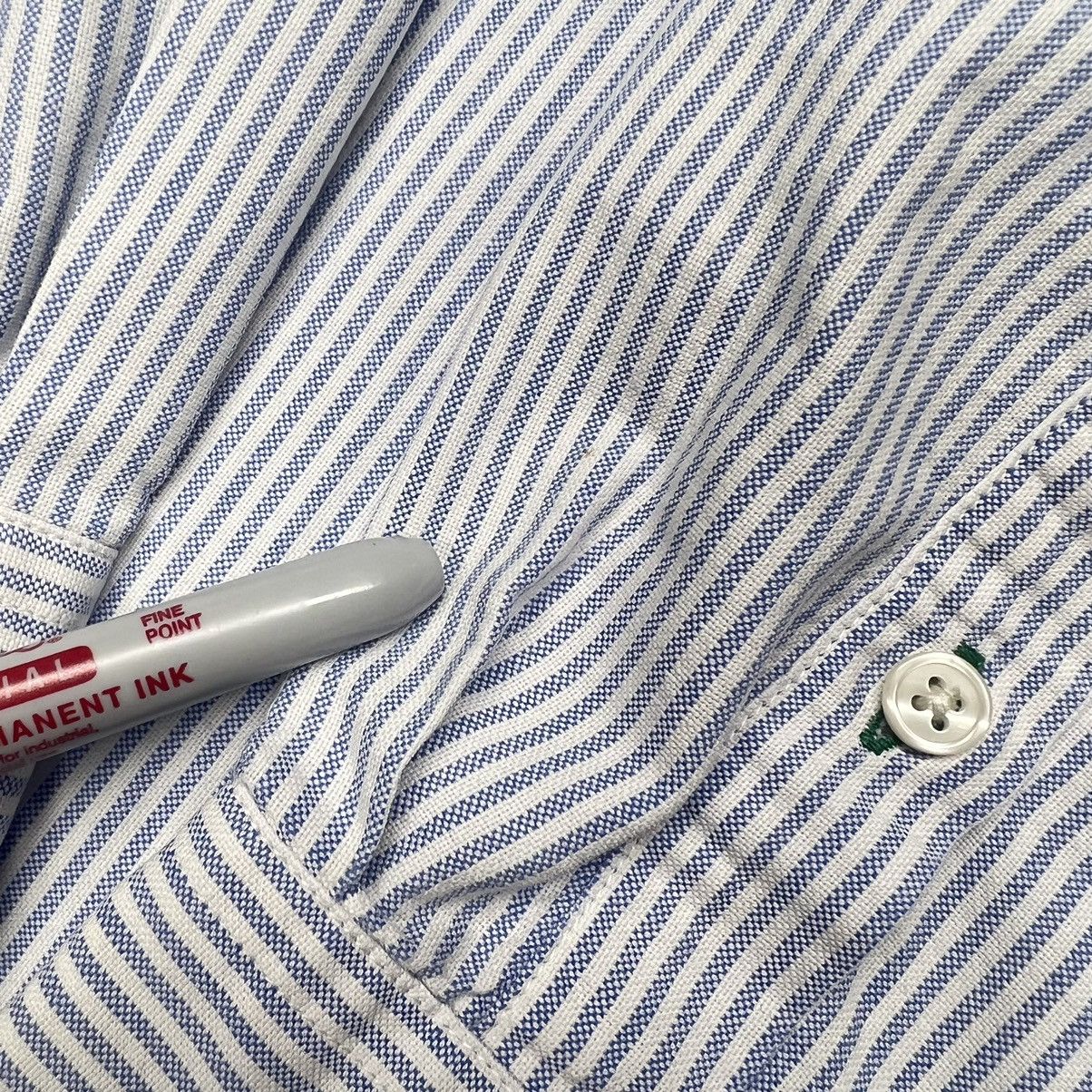 Tommy Hilfiger × Vintage VTG Tommy Hilfiger Button Down Shirt White Blue Striped Size US L / EU 52-54 / 3 - 10 Thumbnail