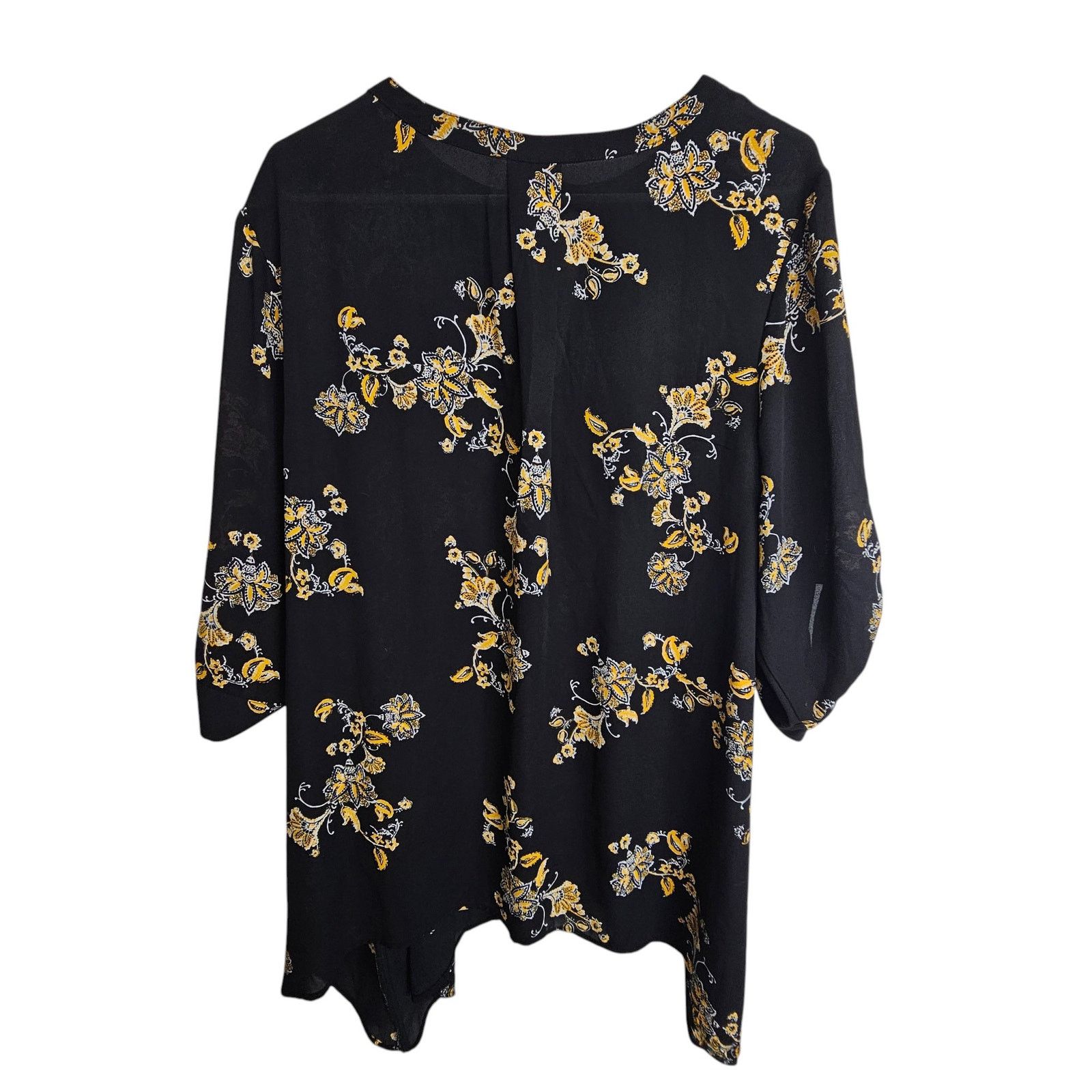 Torrid Torrid Womens Floral Georgette Top Plus Size 1X Romantic Size XL / US 12-14 / IT 48-50 - 9 Thumbnail