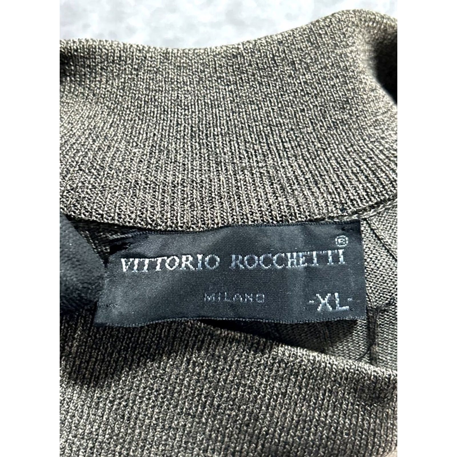 Vintage VINTAGE Vittorio Rocchetti Milano Sweater Mens XL Brown Cotton Mock Neck 90s Size US XL / EU 56 / 4 - 4 Thumbnail