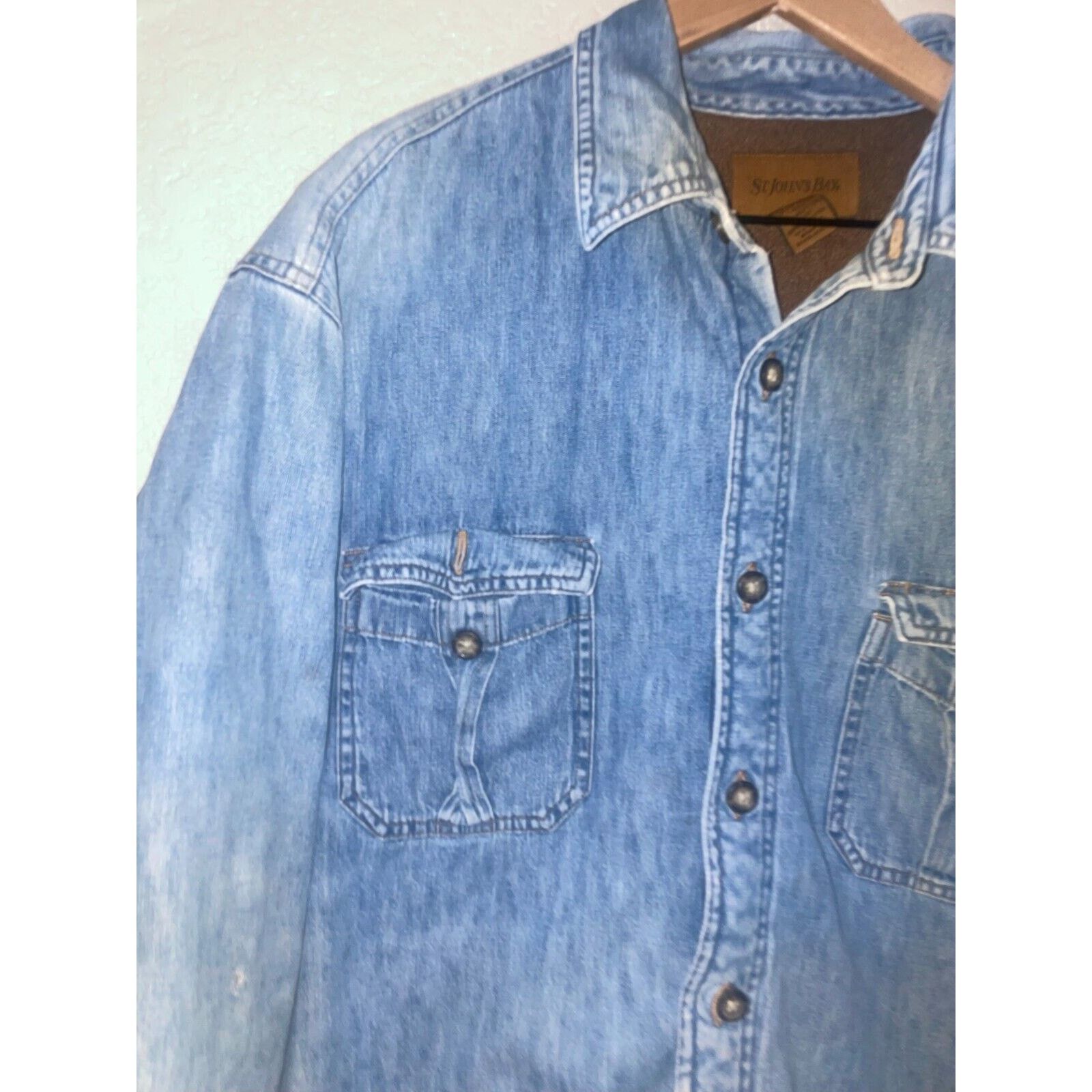 St. Johns Bay St. John's Bay Blue Denim Jacket Outerwear 2000s Button Up L Size US L / EU 52-54 / 3 - 2 Thumbnail