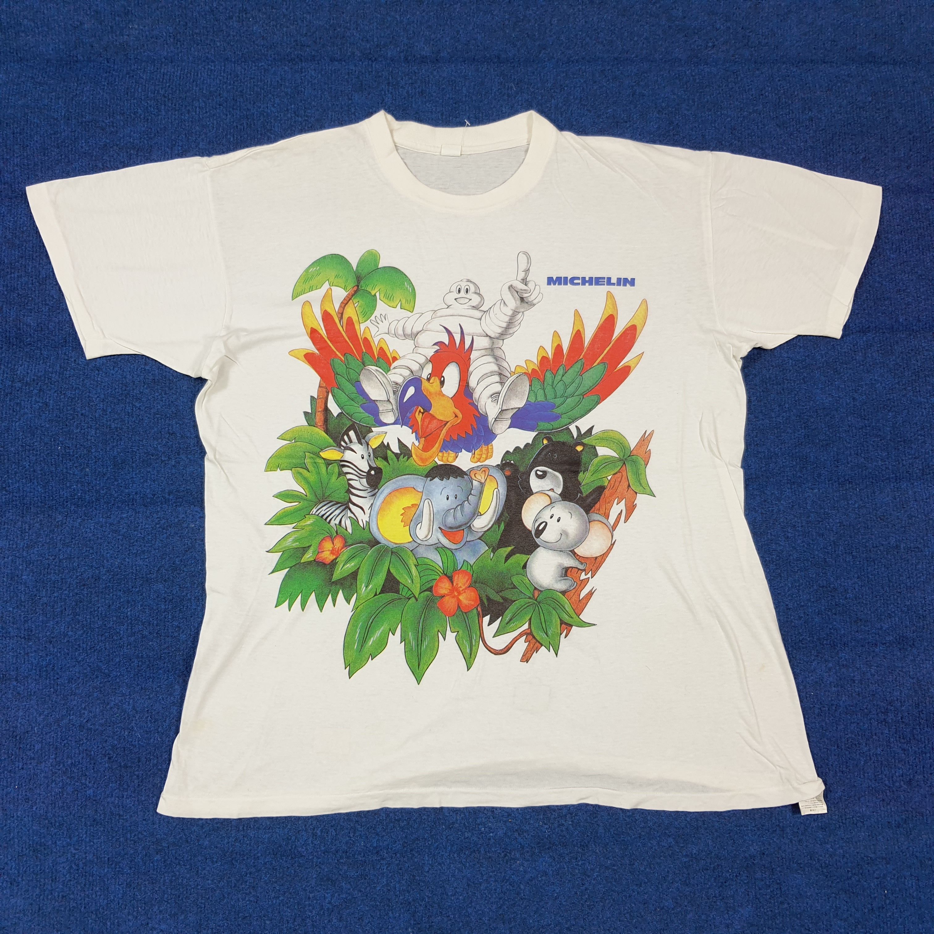 Vintage Vtg Rare 90s Michelin Tire Man Safari Graphic Tshirt C285N61 Size US L / EU 52-54 / 3 - 1 Thumbnail